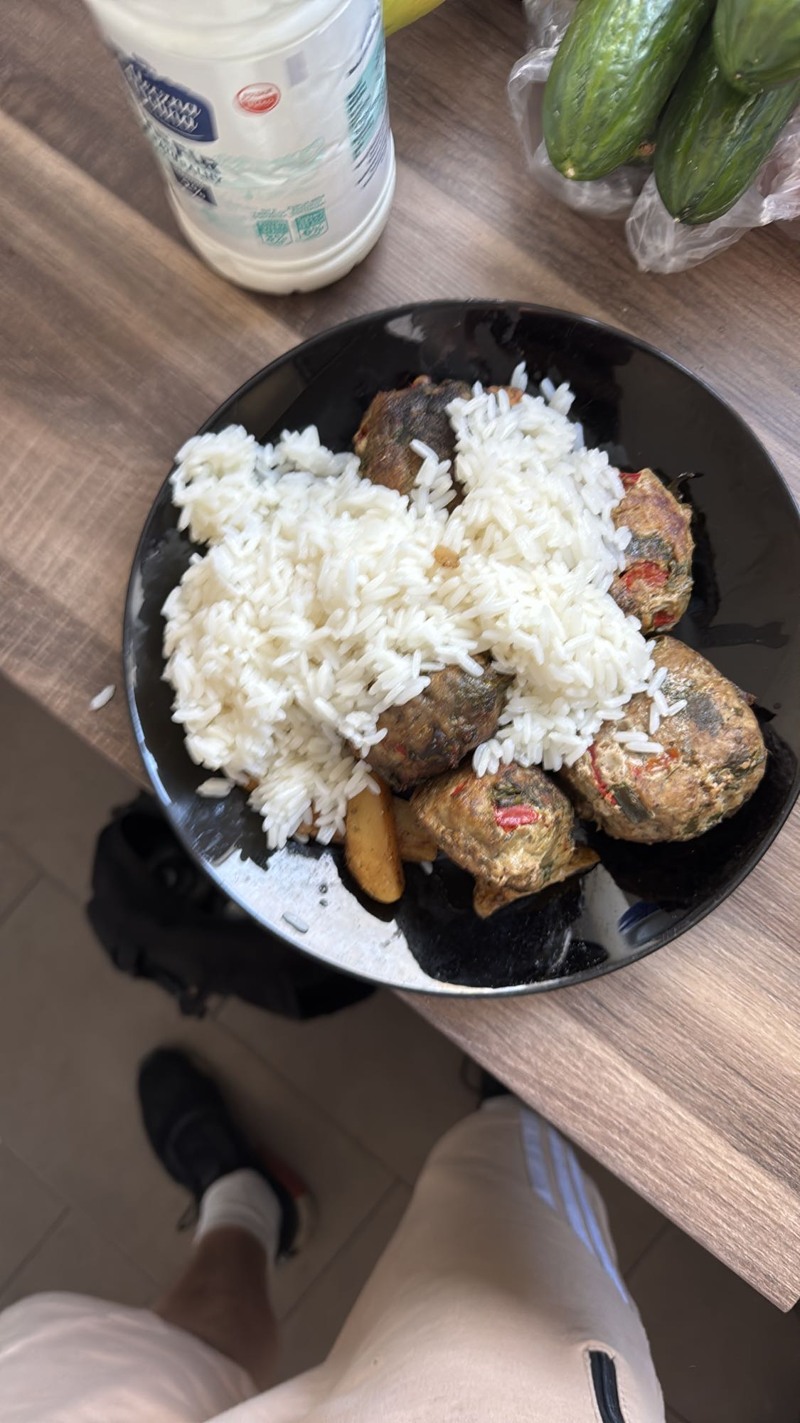 Reis mit Fleischbällchen