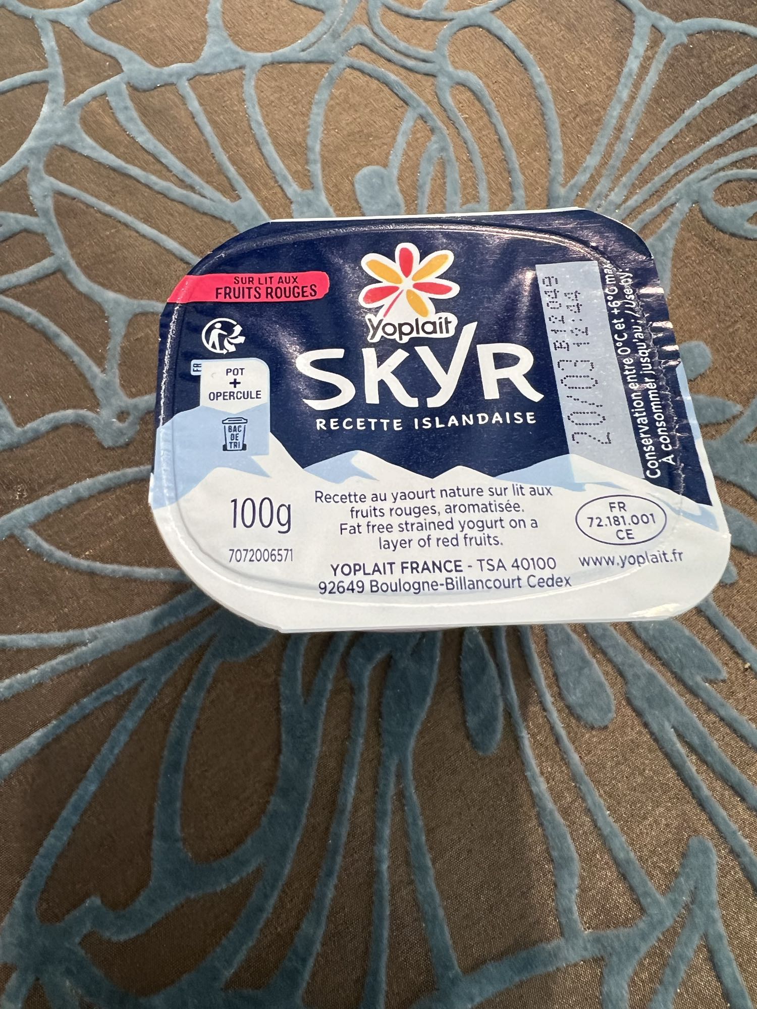 Skyr aux fruits rouges