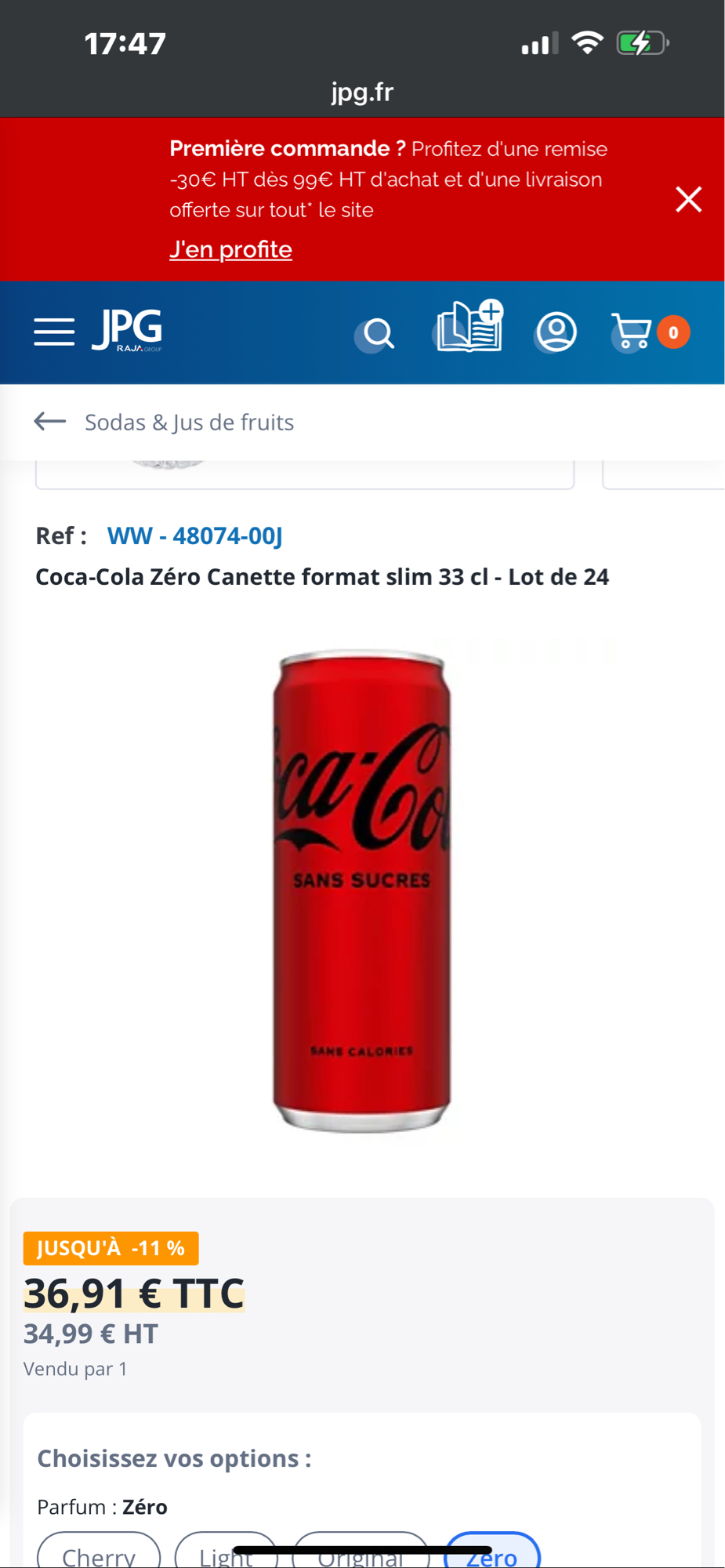 Coca-Cola Zéro 33cl