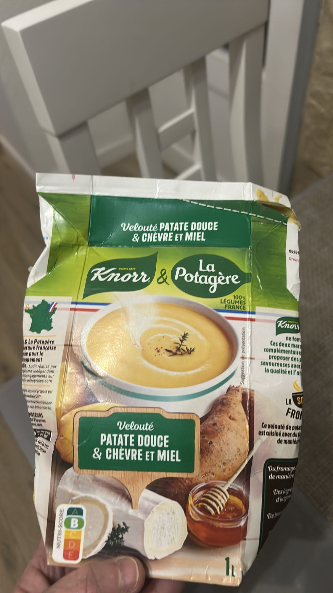 Velouté patate douce chèvre
