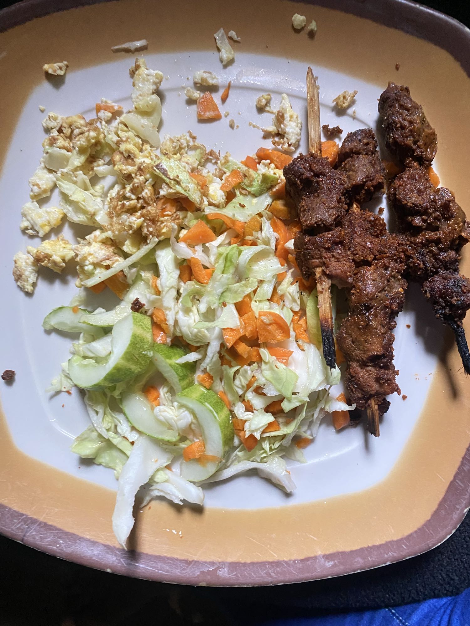 Grilled Meat with Salad