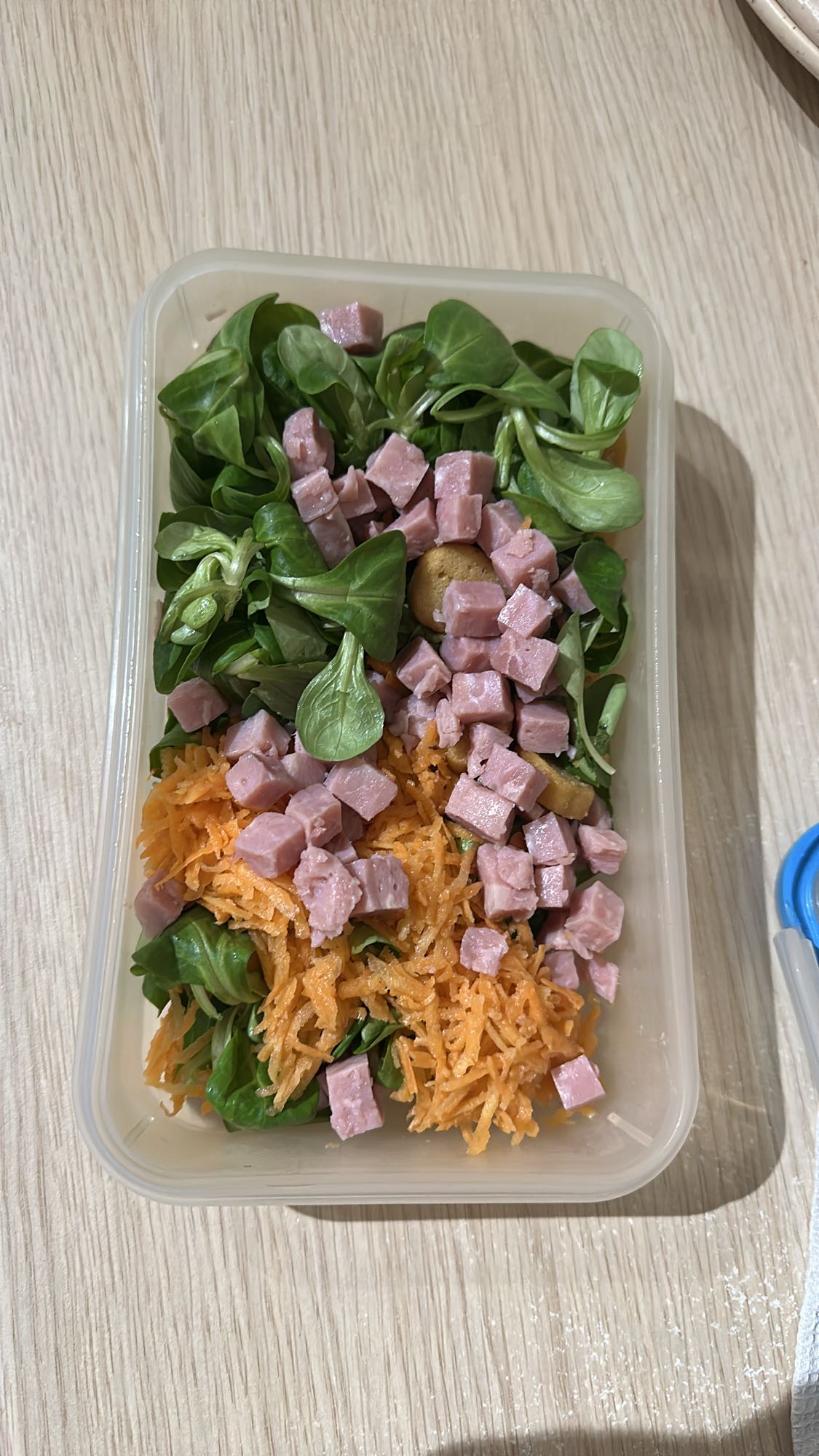 Salade de mâche et jambon