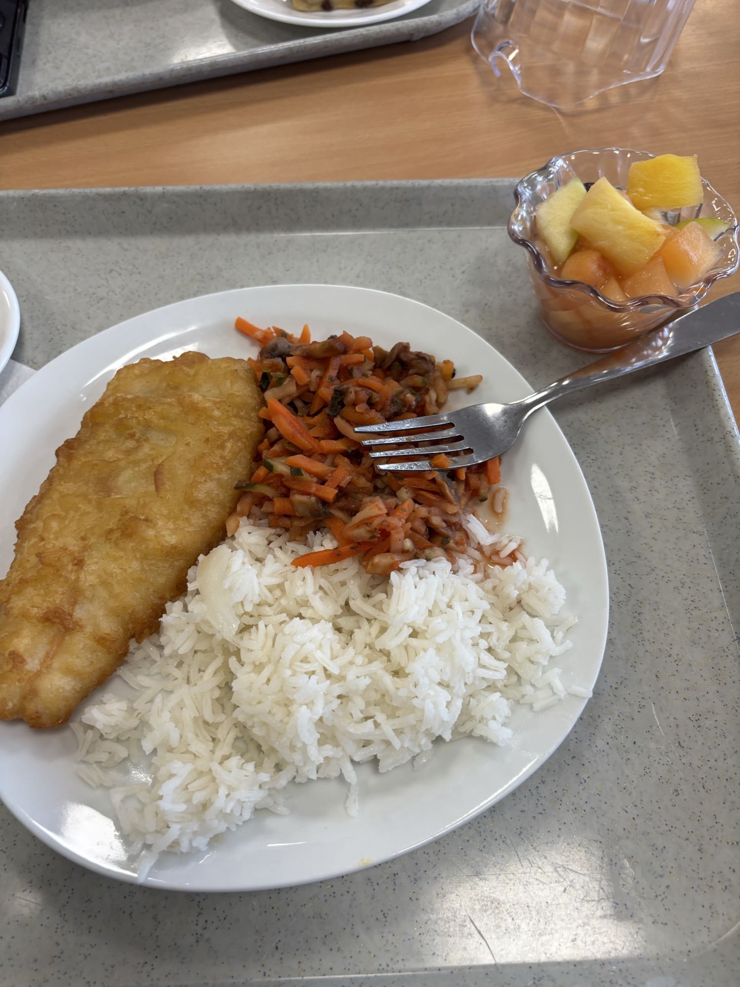 Poisson pané avec riz