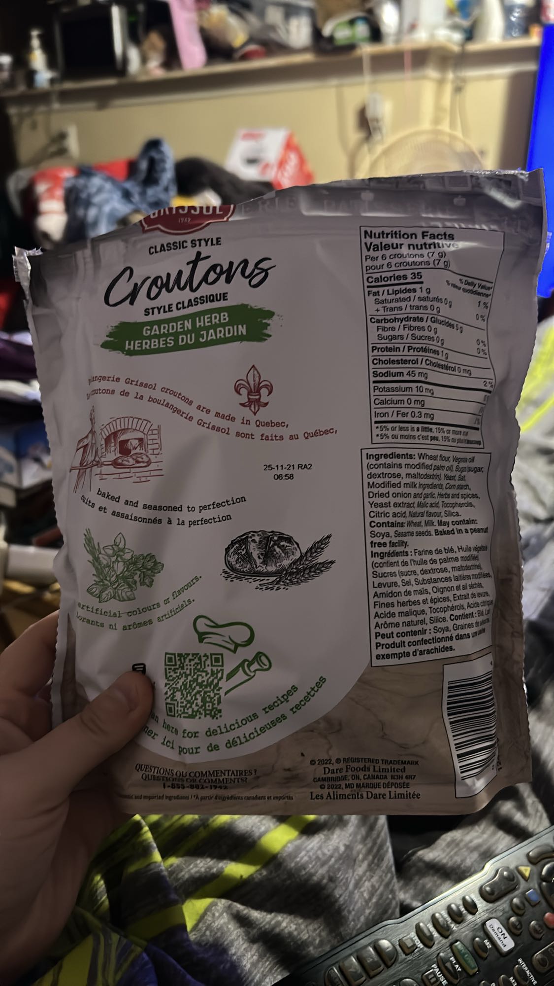 Croûtons aux herbes