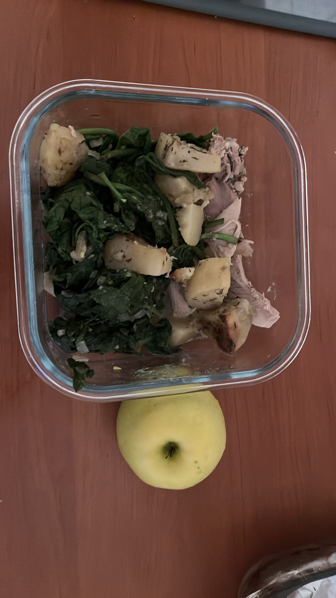 Poulet aux épinards