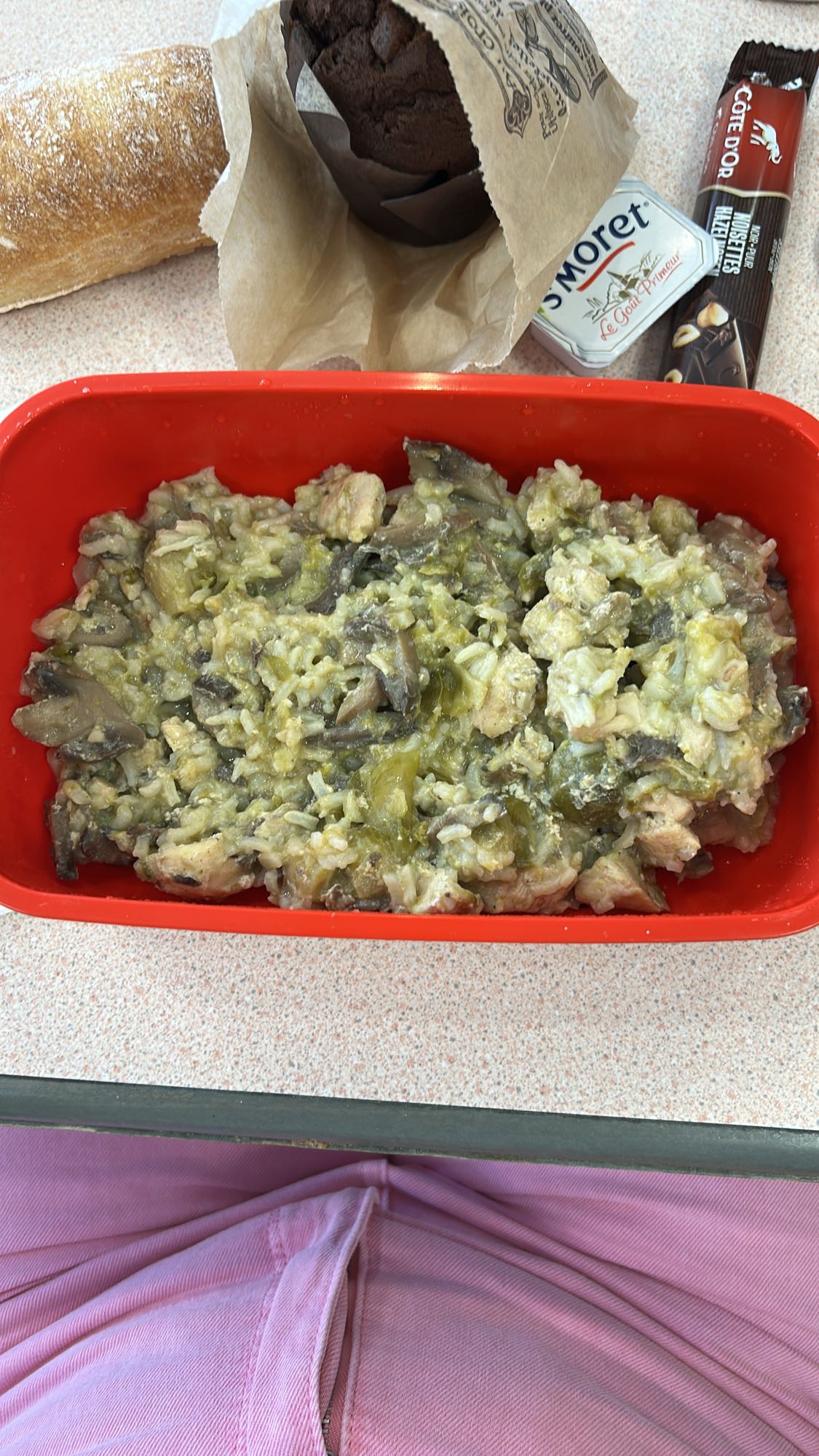 Riz au poulet et légumes