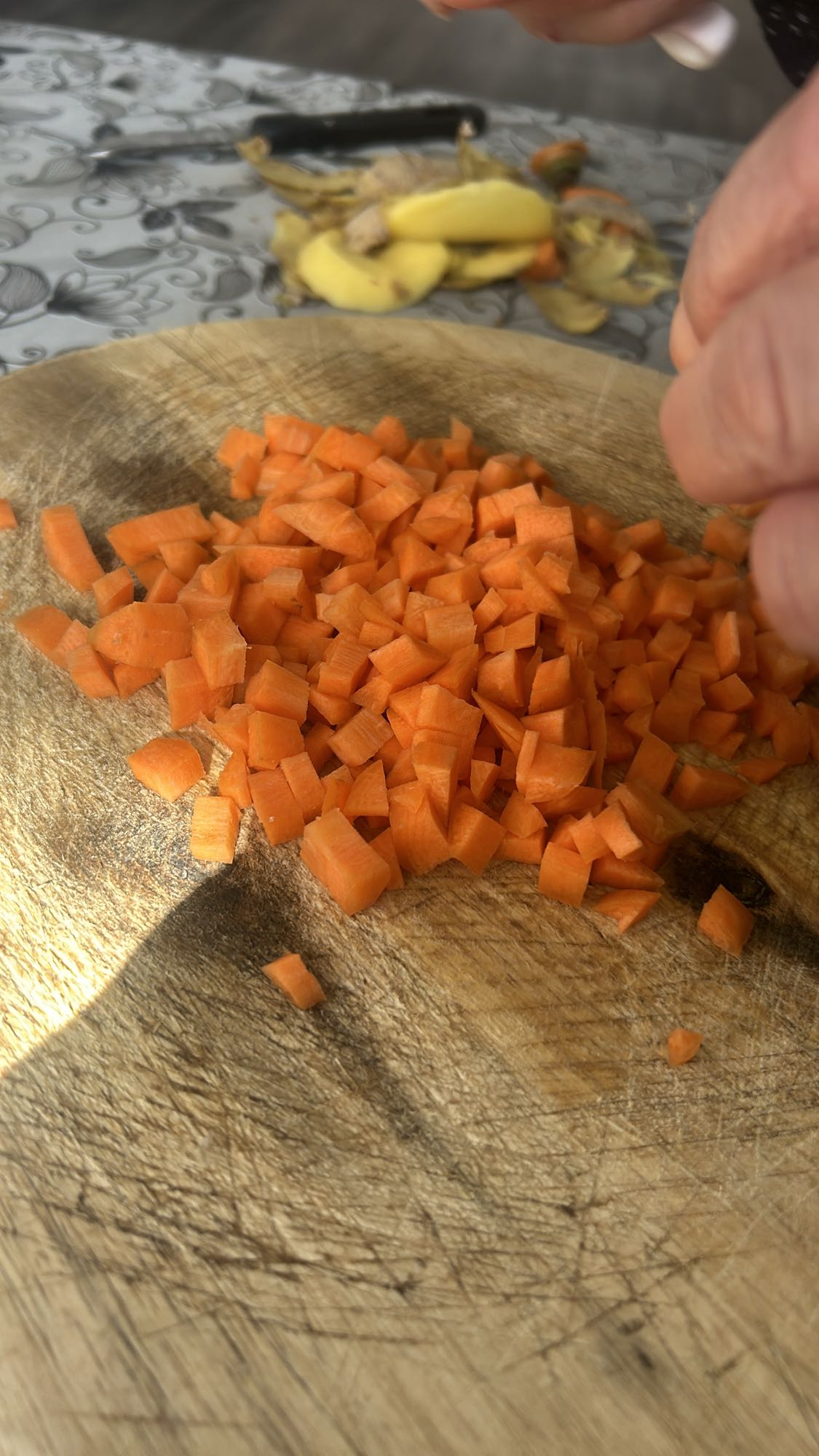 Geschnittene Karotten