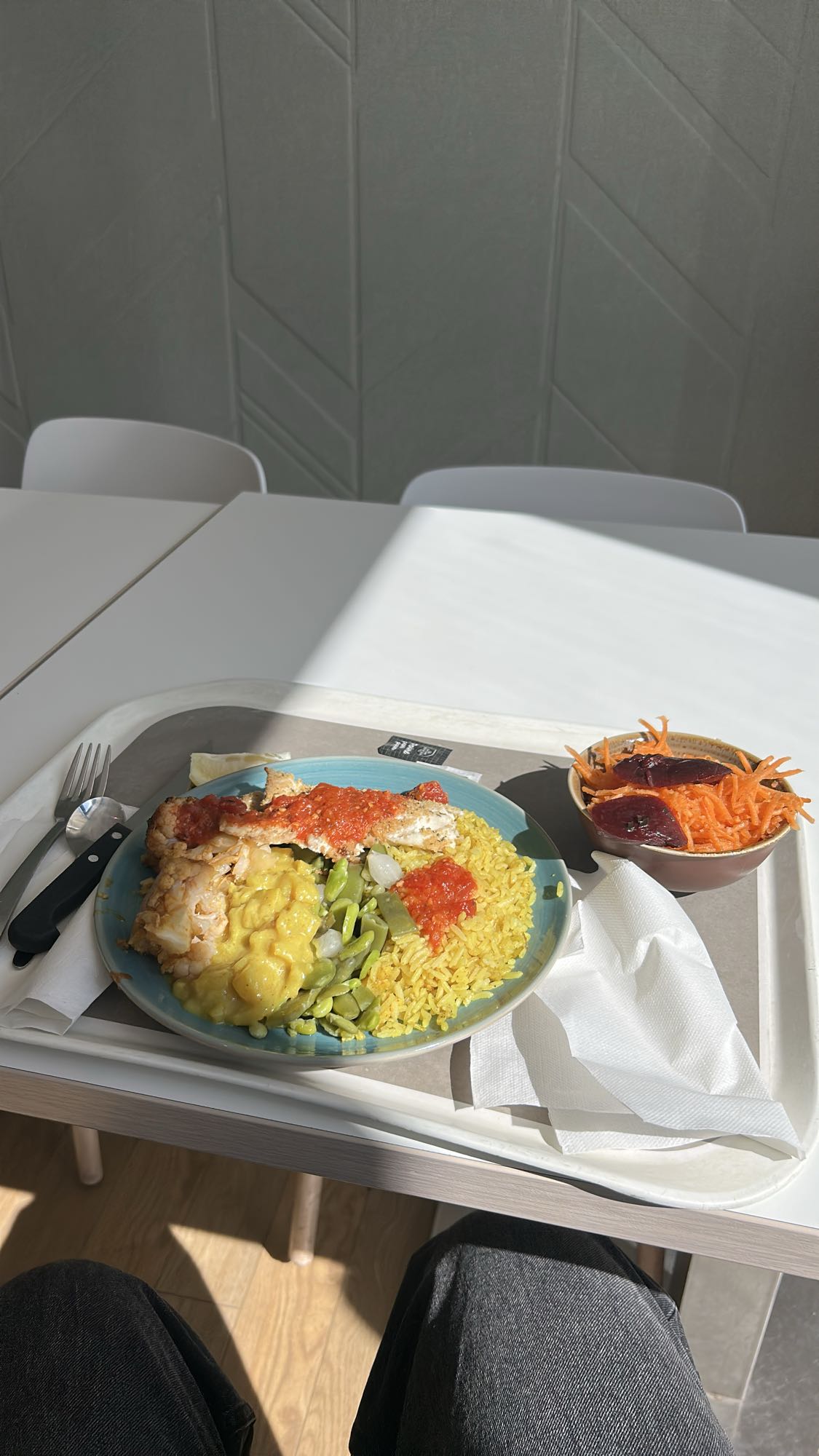 Poulet au curry et riz