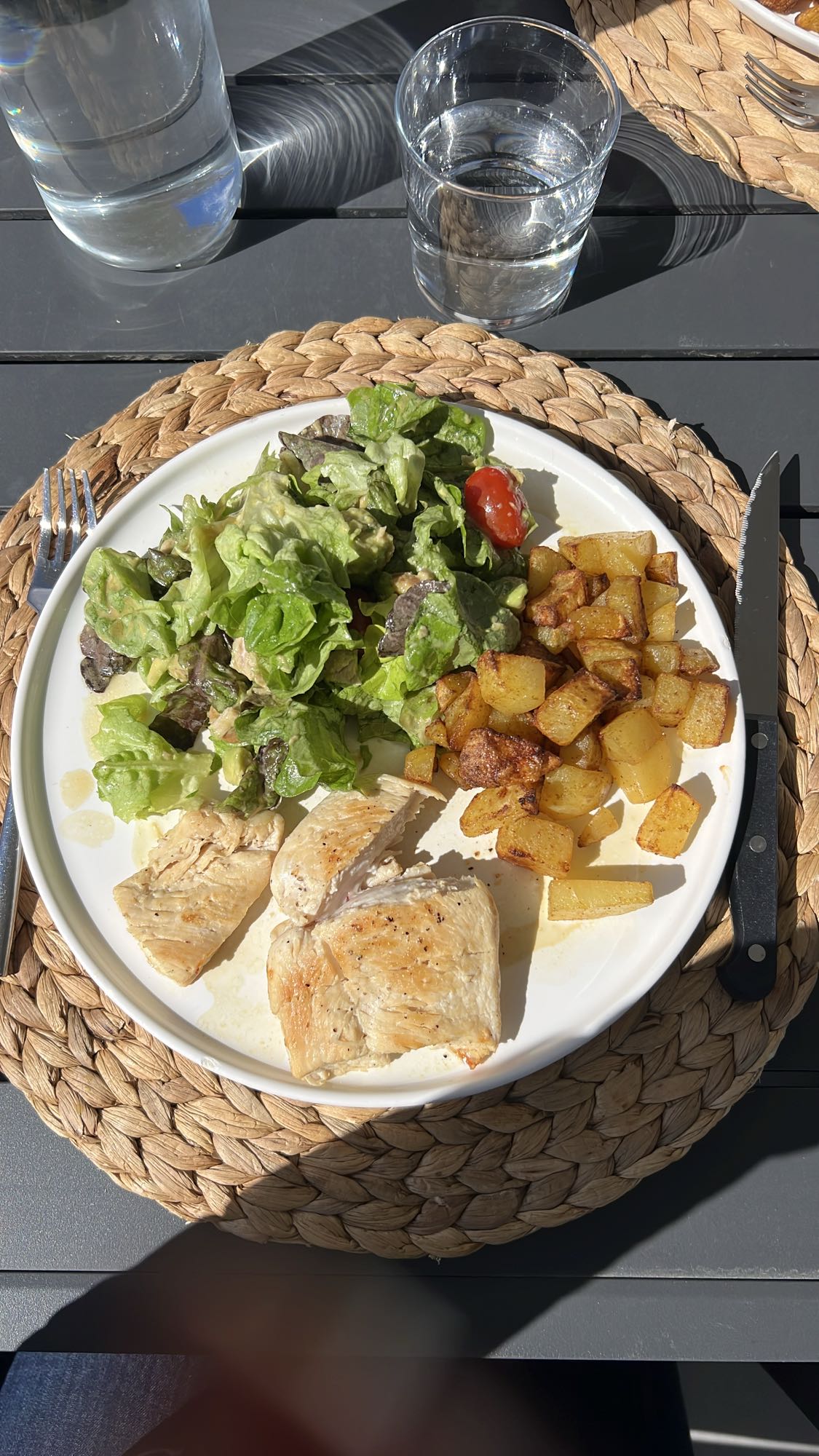 Poulet avec pommes de terre