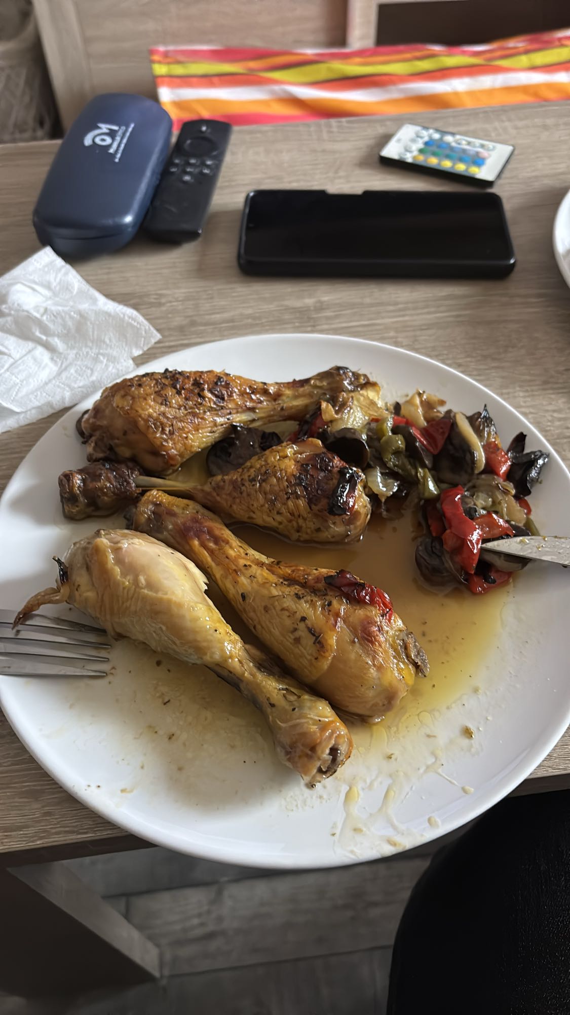 Pollastre rostit amb verdures