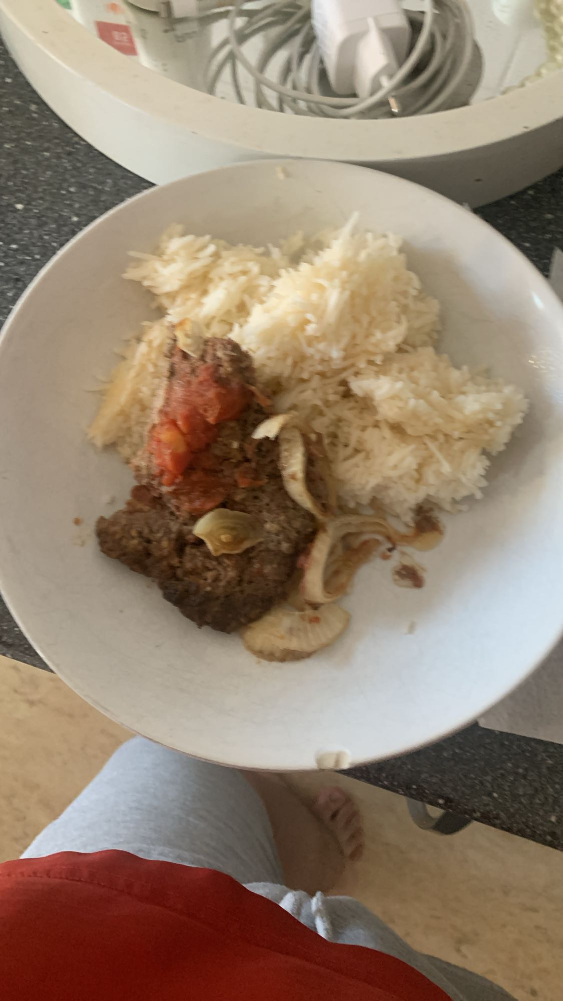 Ris och köttfärsbiff