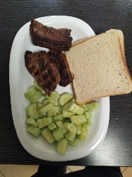 Grilled Meat with Bread