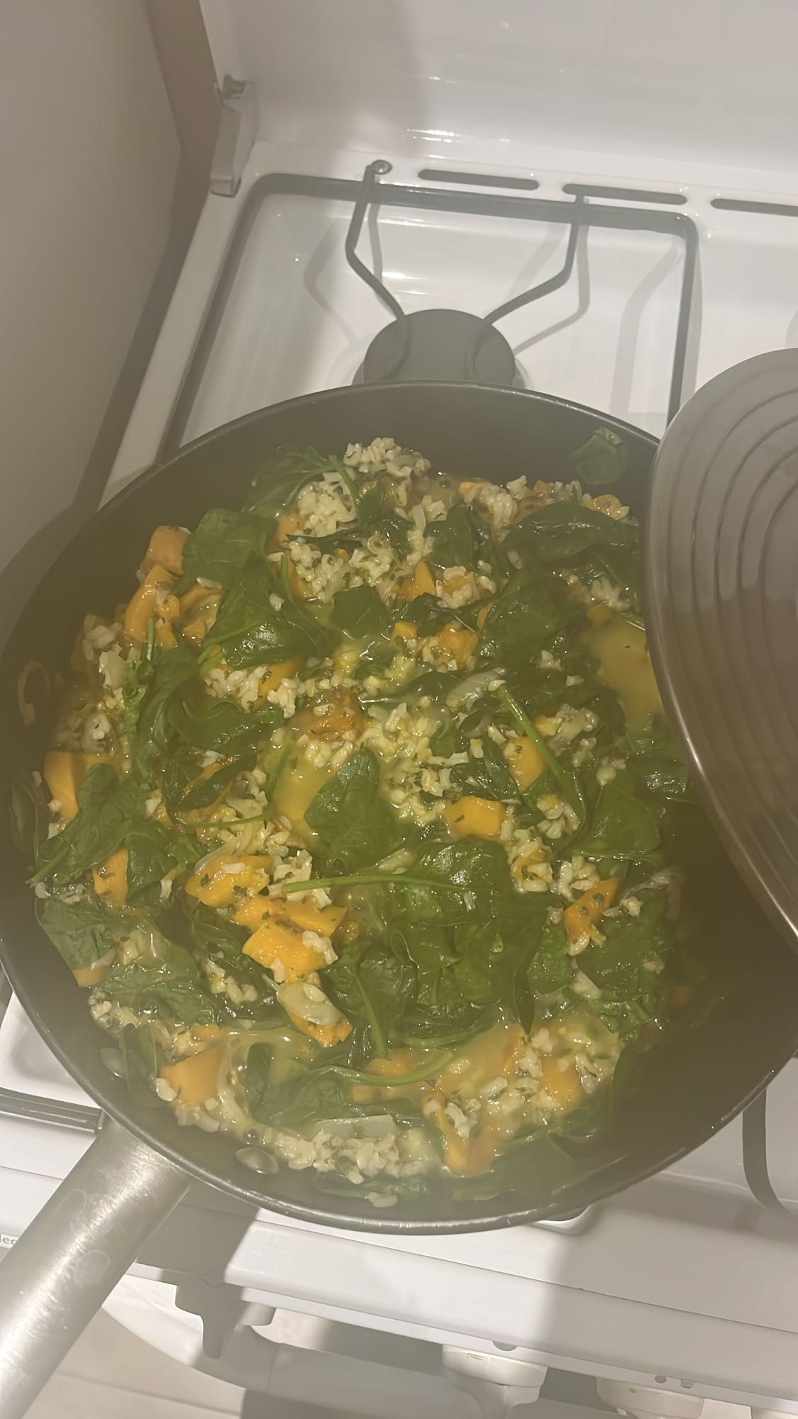 Riz aux épinards et patate