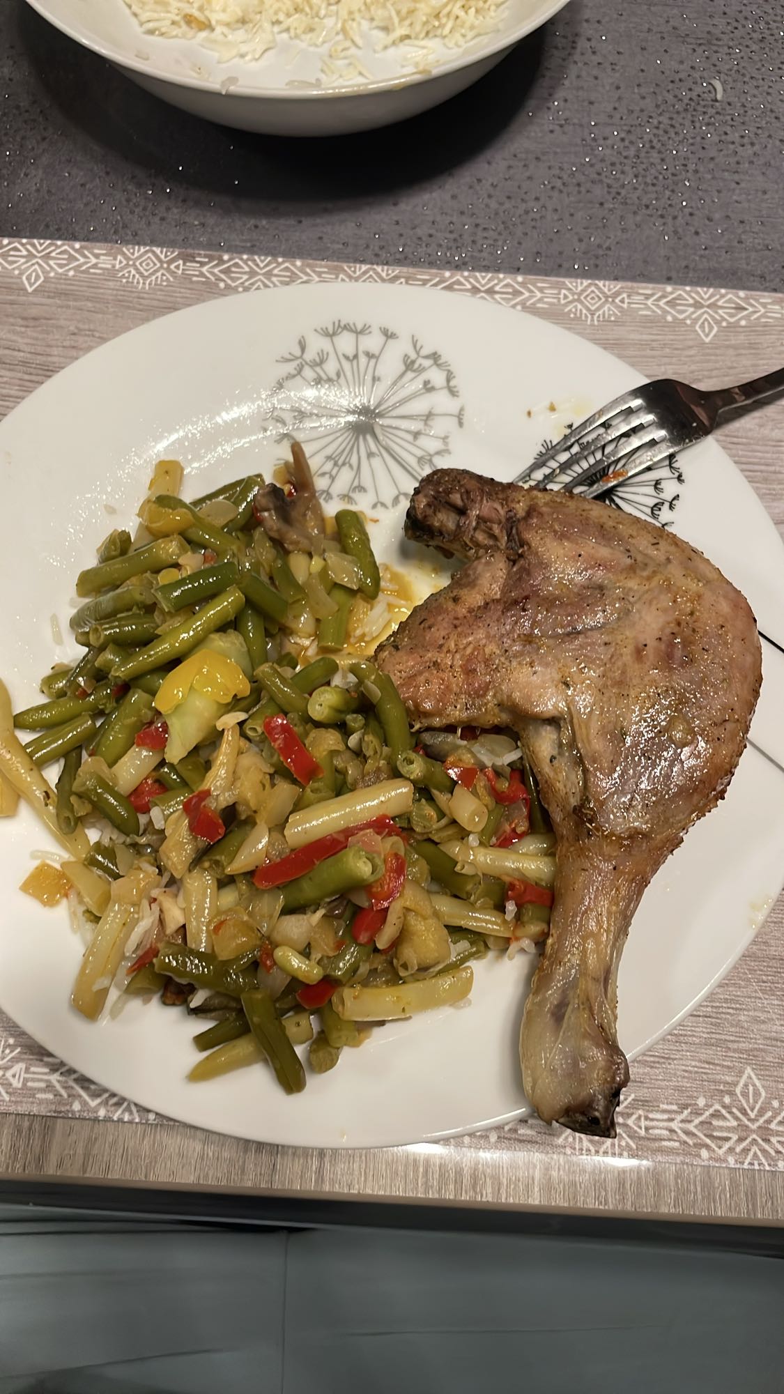 Poulet avec légumes