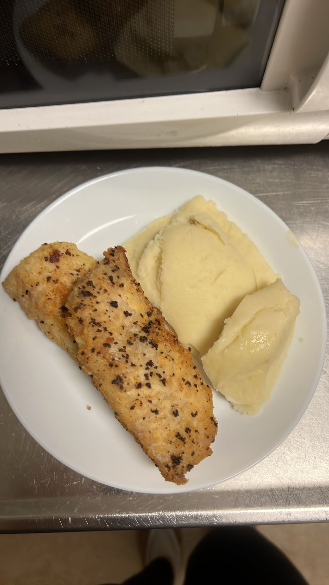 Stekt lax med potatismos