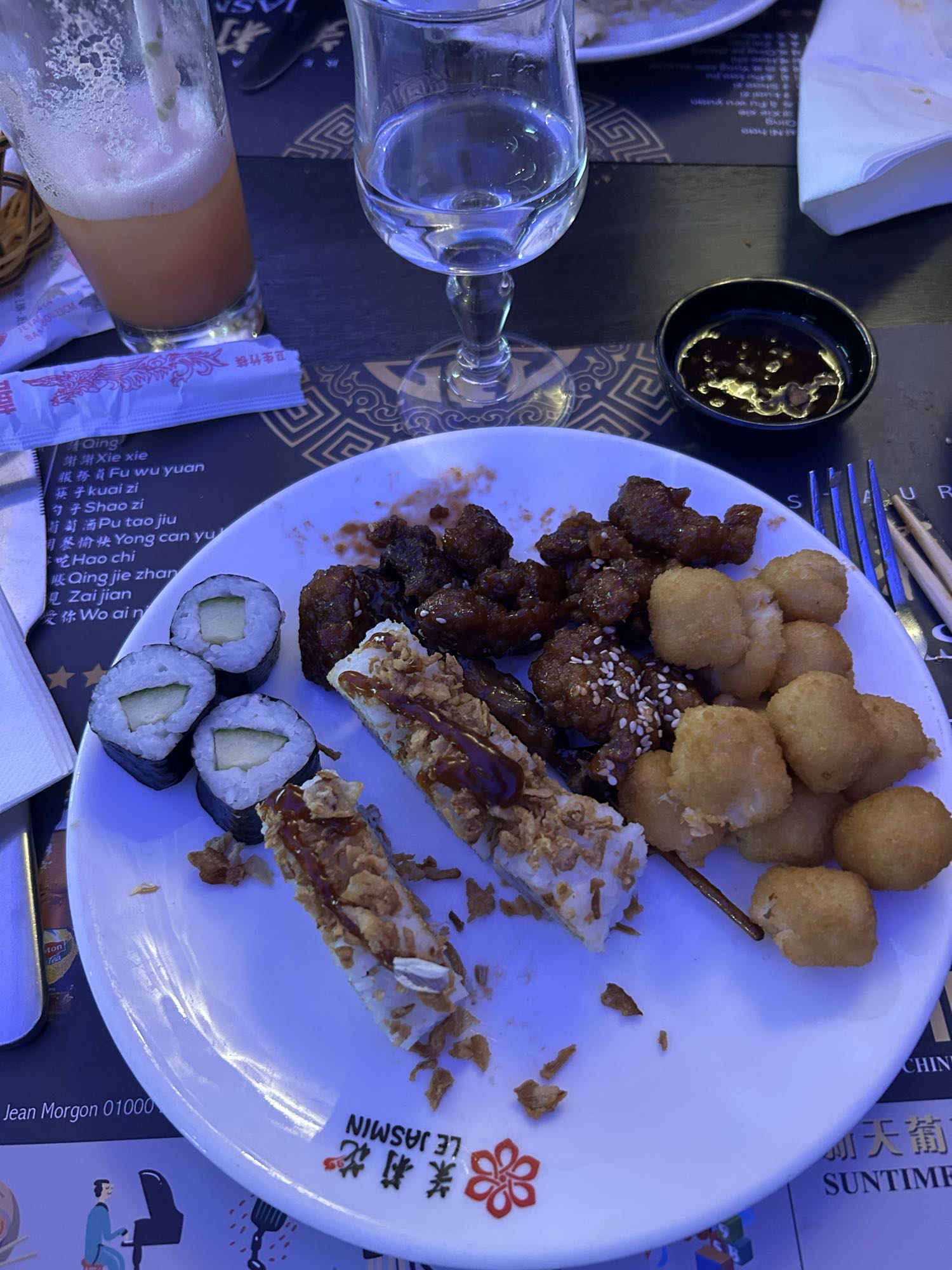 Assiette asiatique mixte