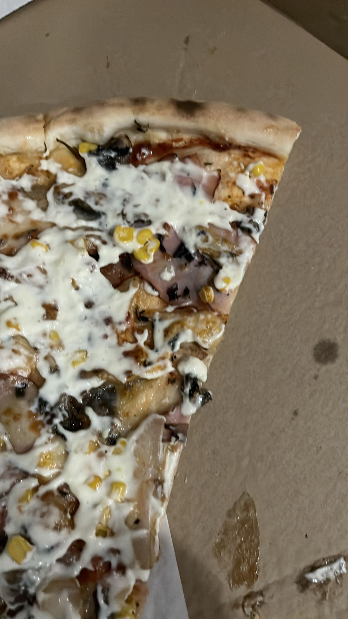 Pizza z szynką i warzywami