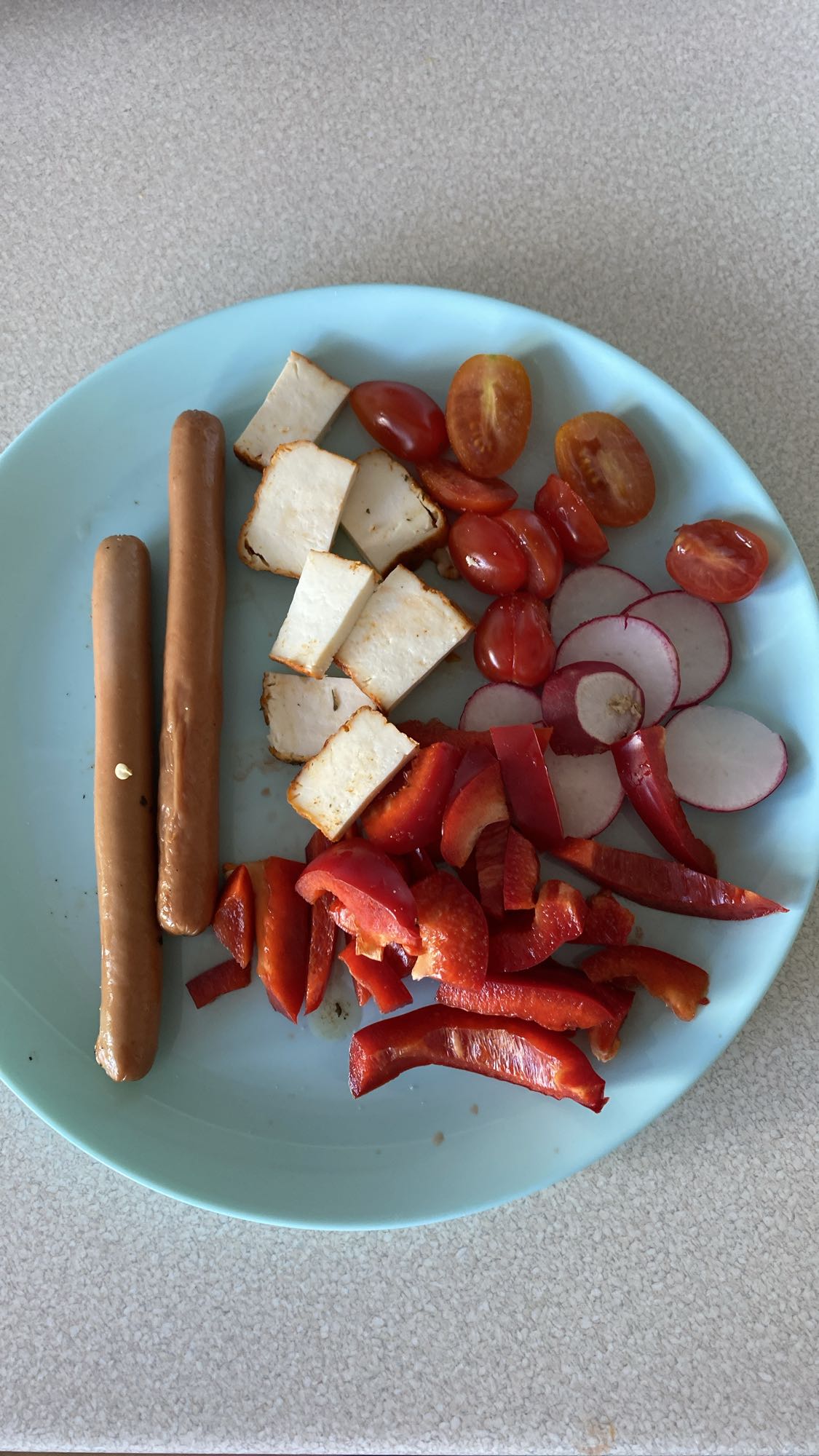 Talerz warzyw i tofu