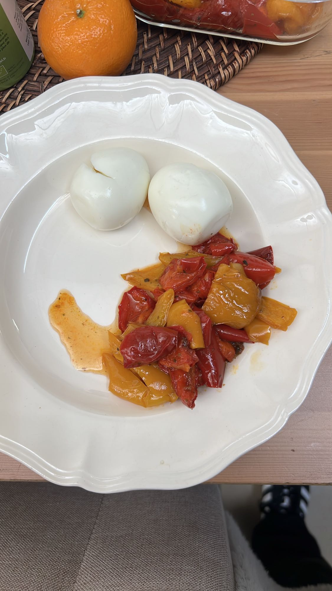 Oeufs et poivrons sautés