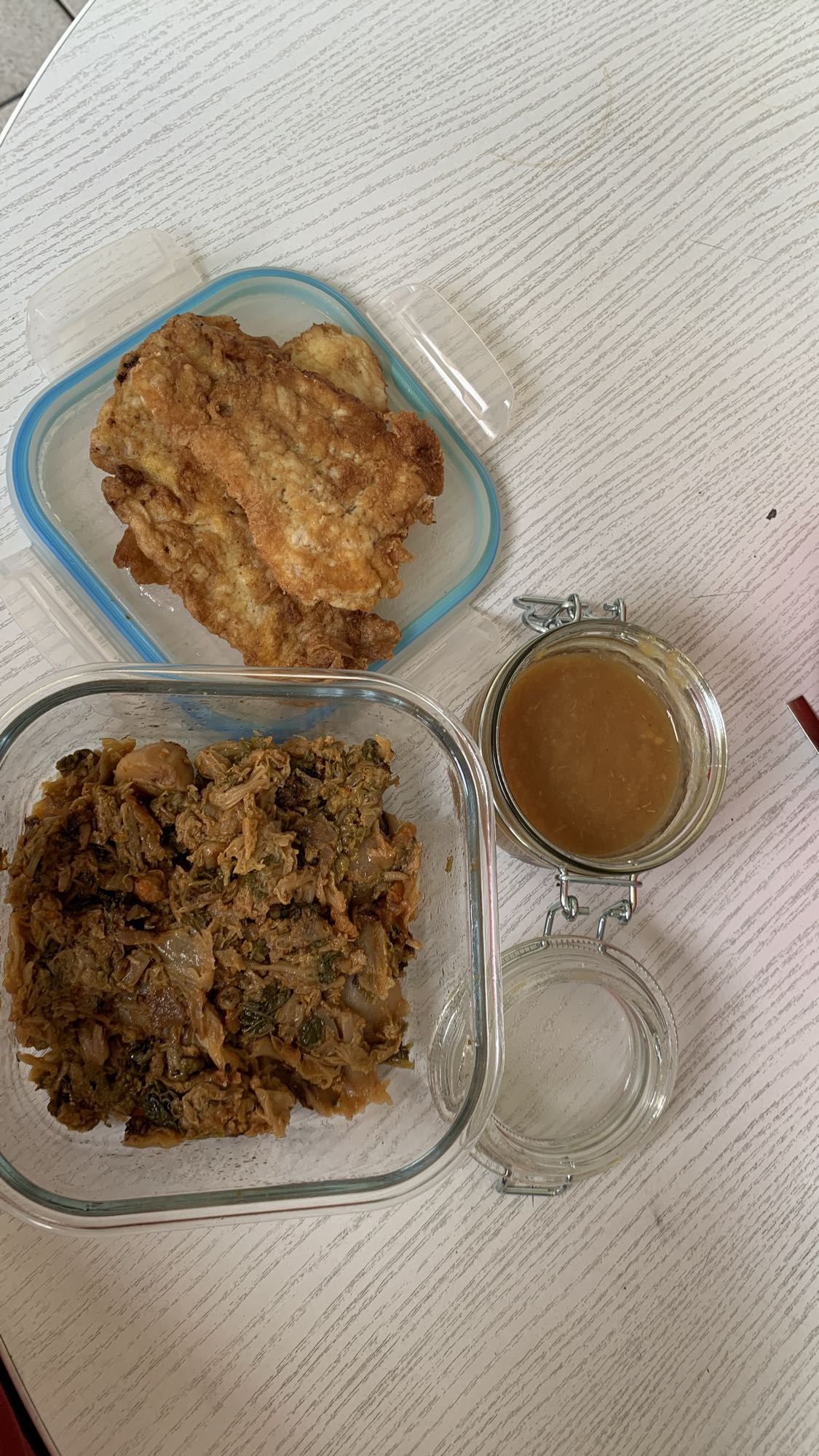 Chou braisé et escalope