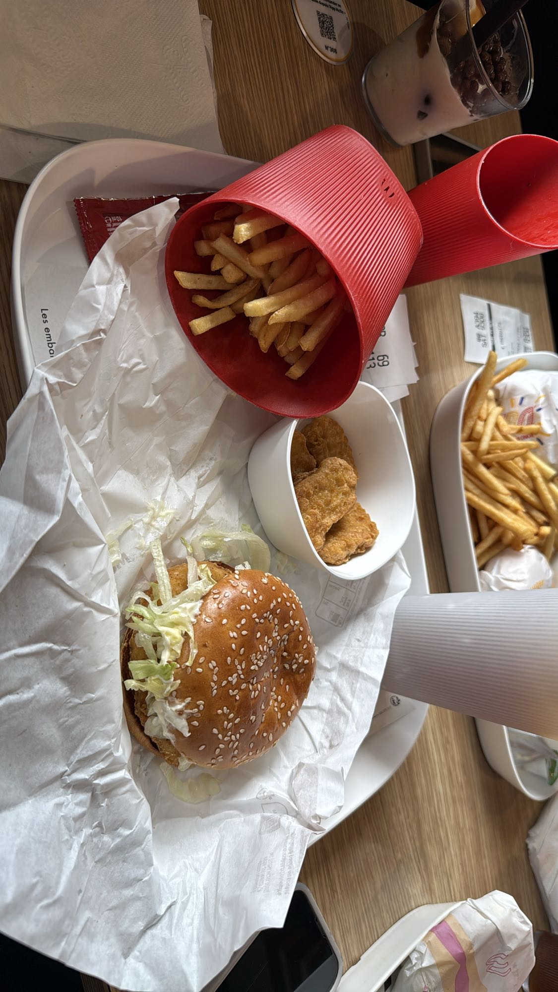 Menu burger et frites