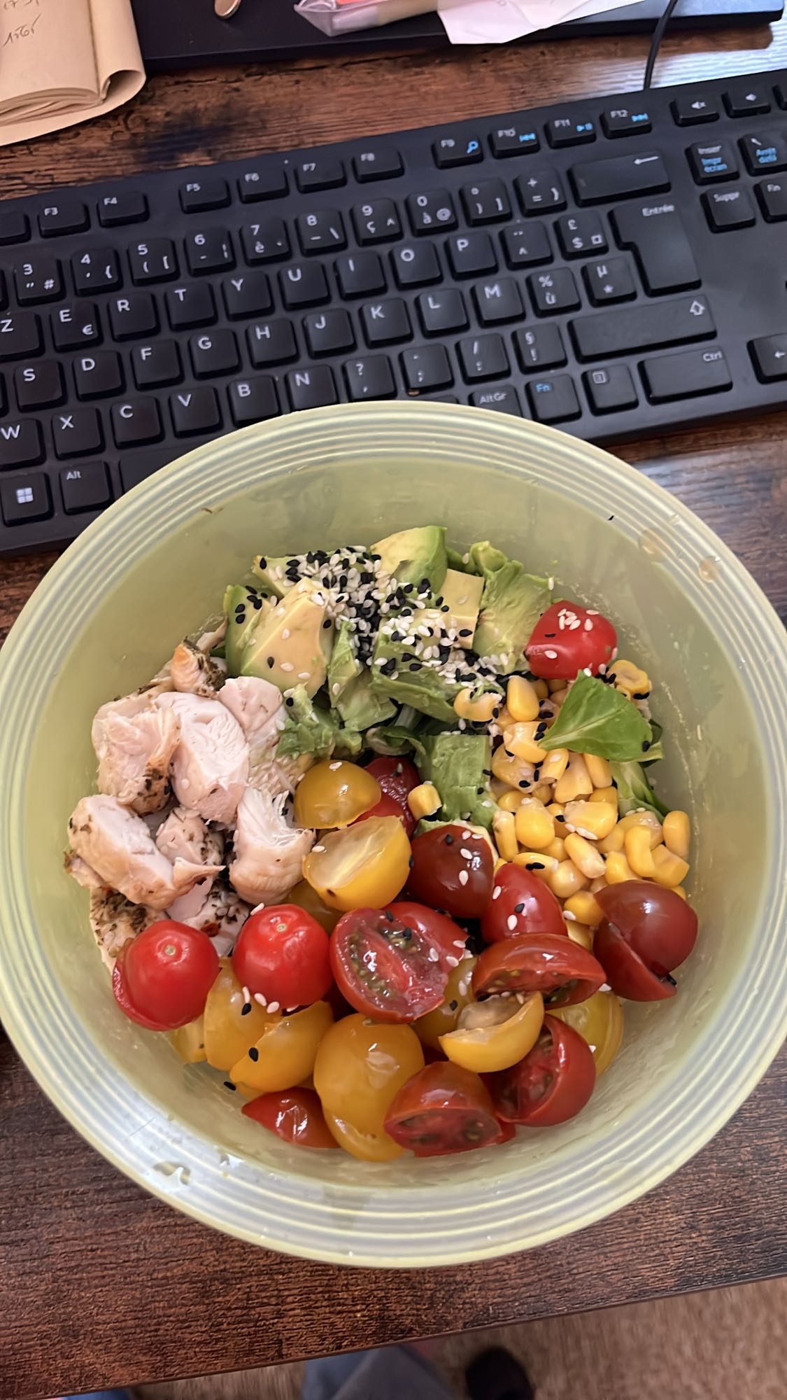 Salade de poulet avocat