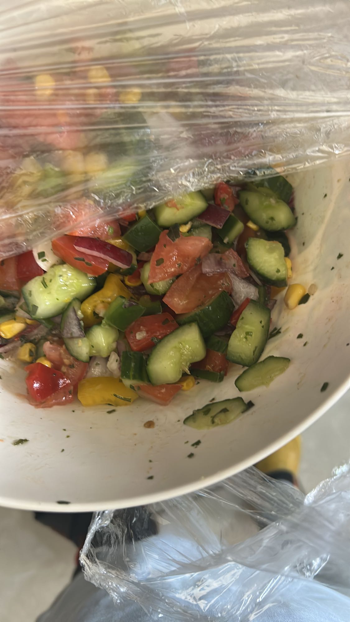 Salade de légumes frais