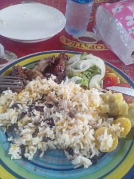 Rice with beans and meat