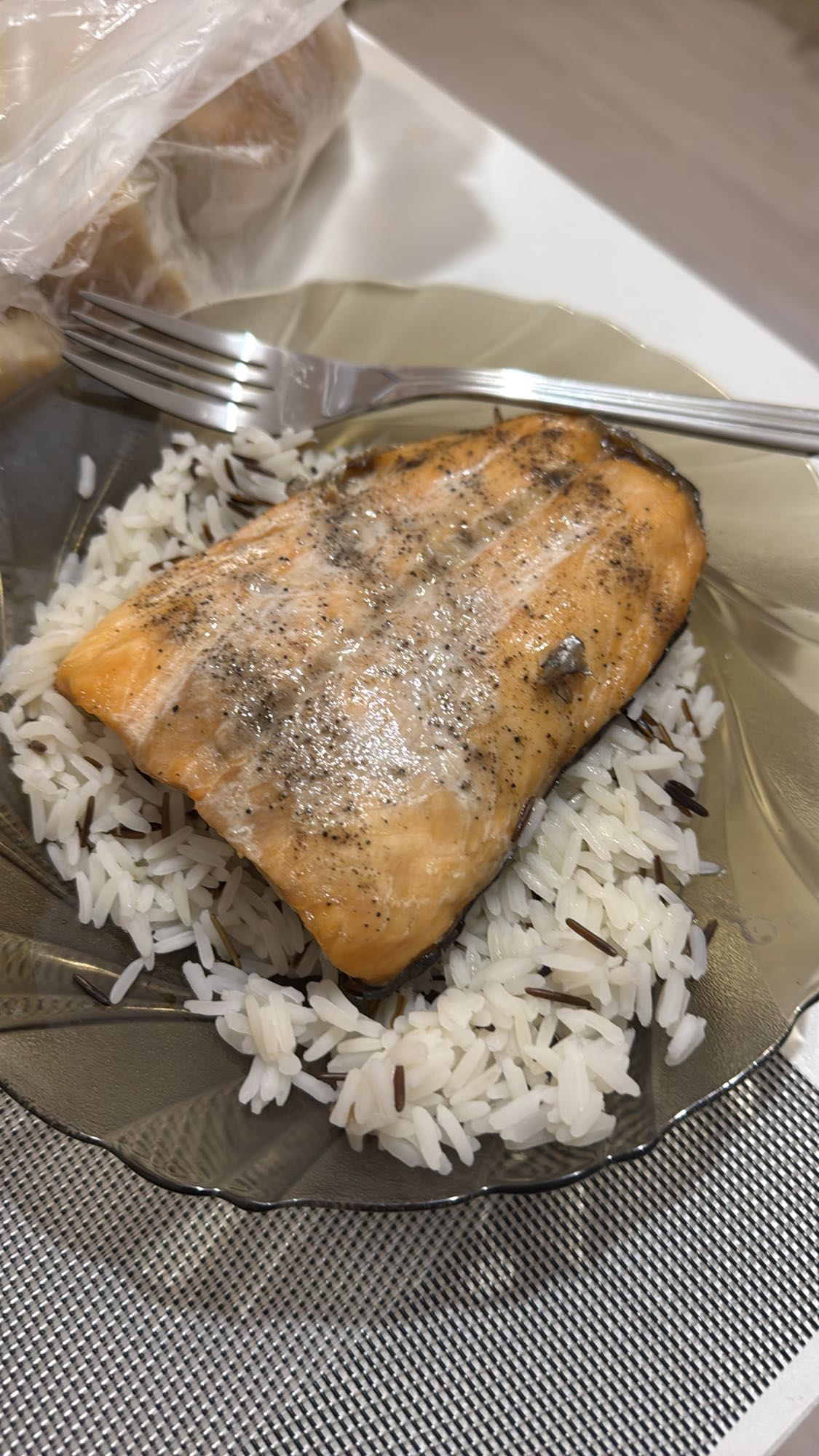 Лосось с рисом