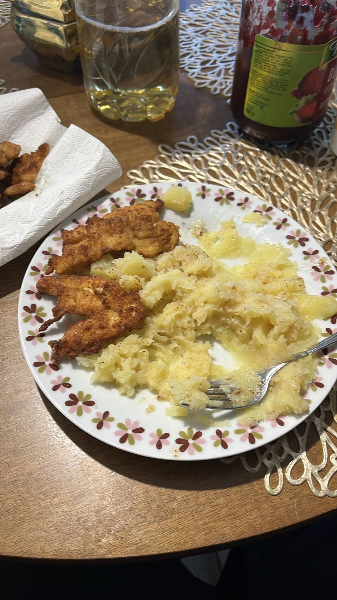 Smażony kurczak z kapustą