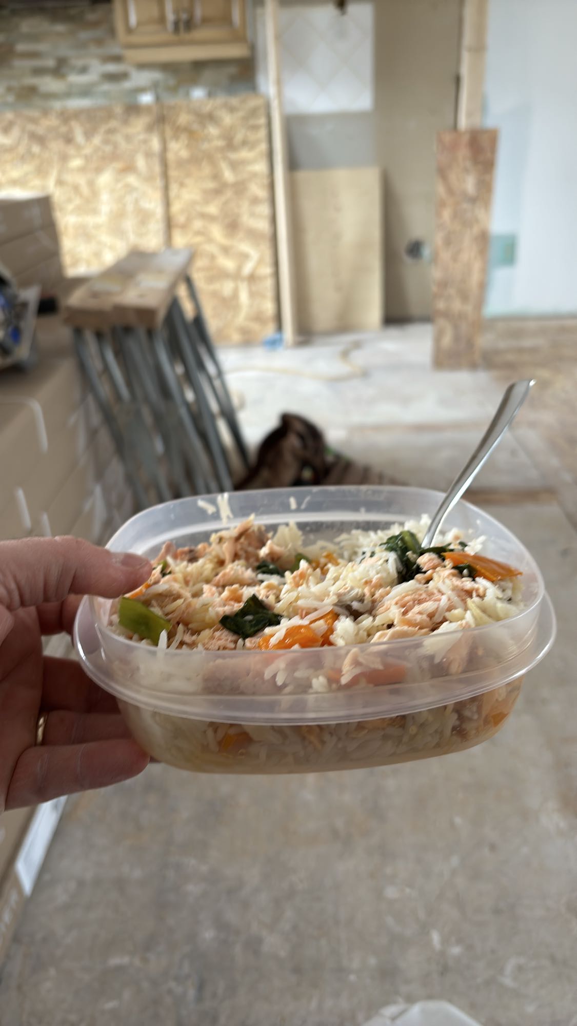 Riz au saumon et légumes