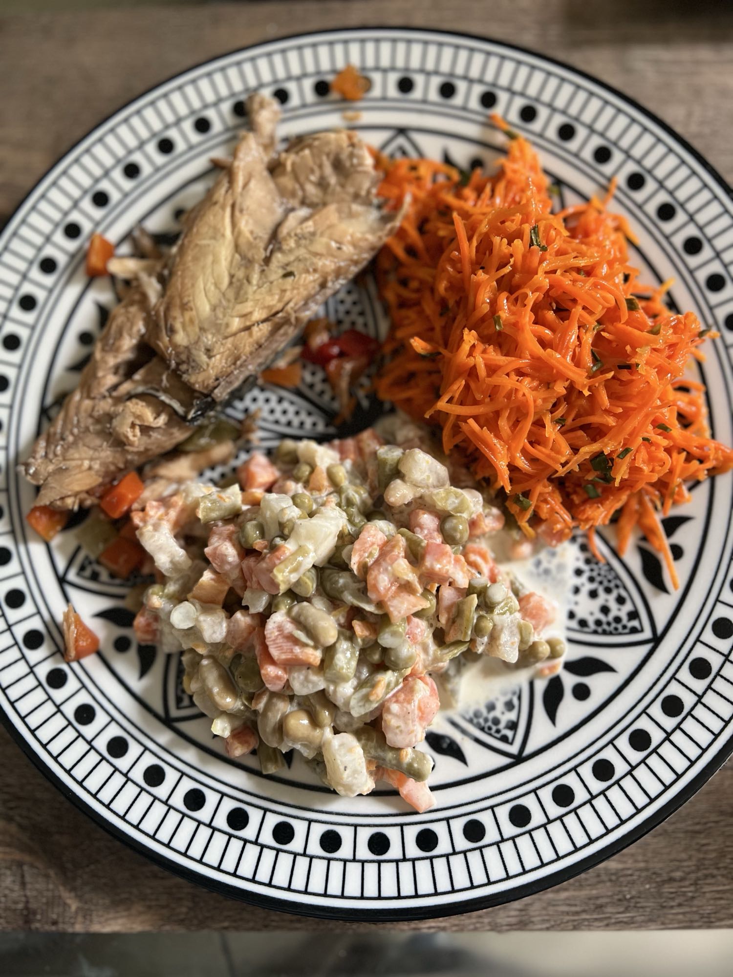 Salade et poisson