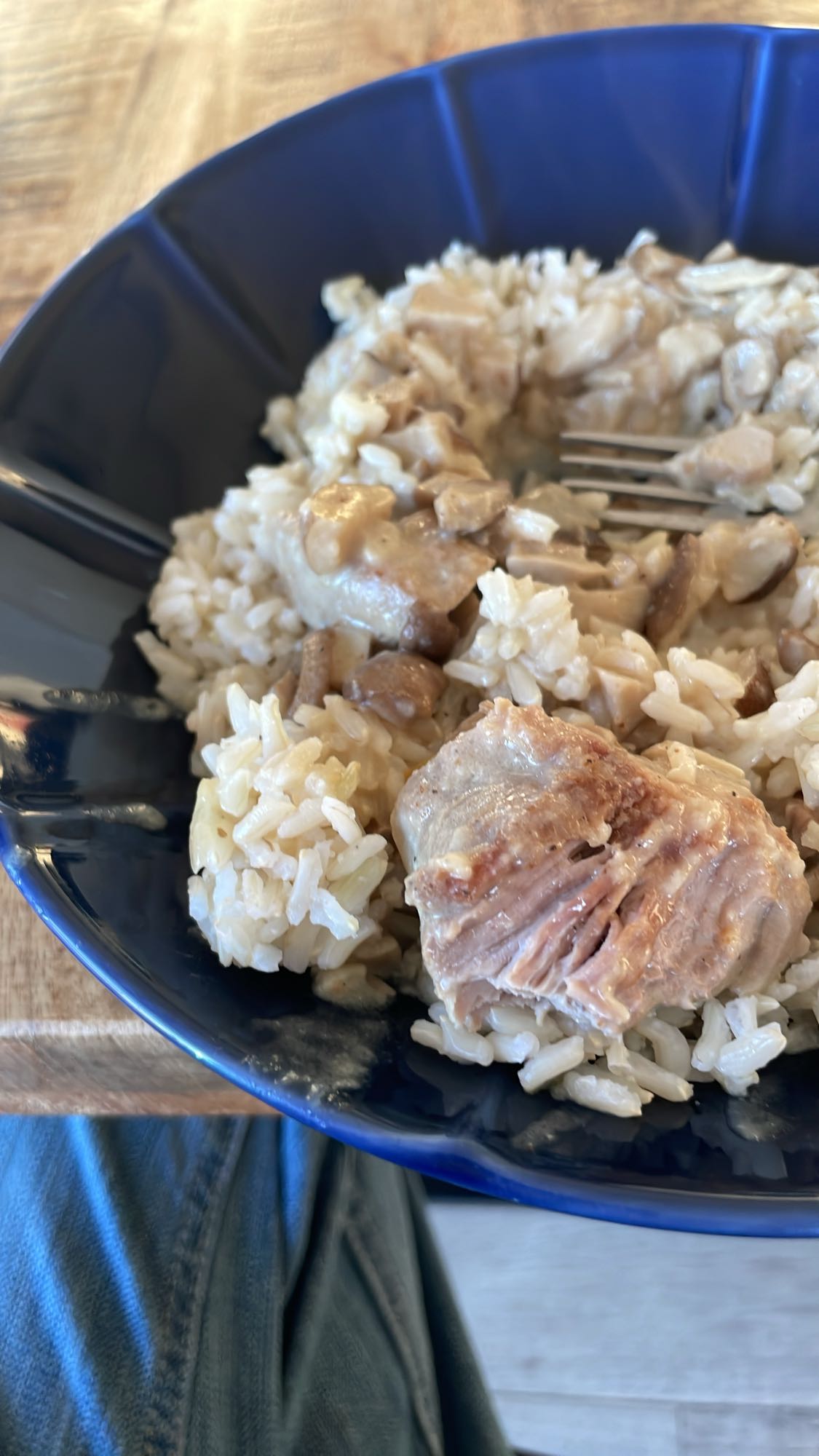 Ryż z mięsem i grzybami