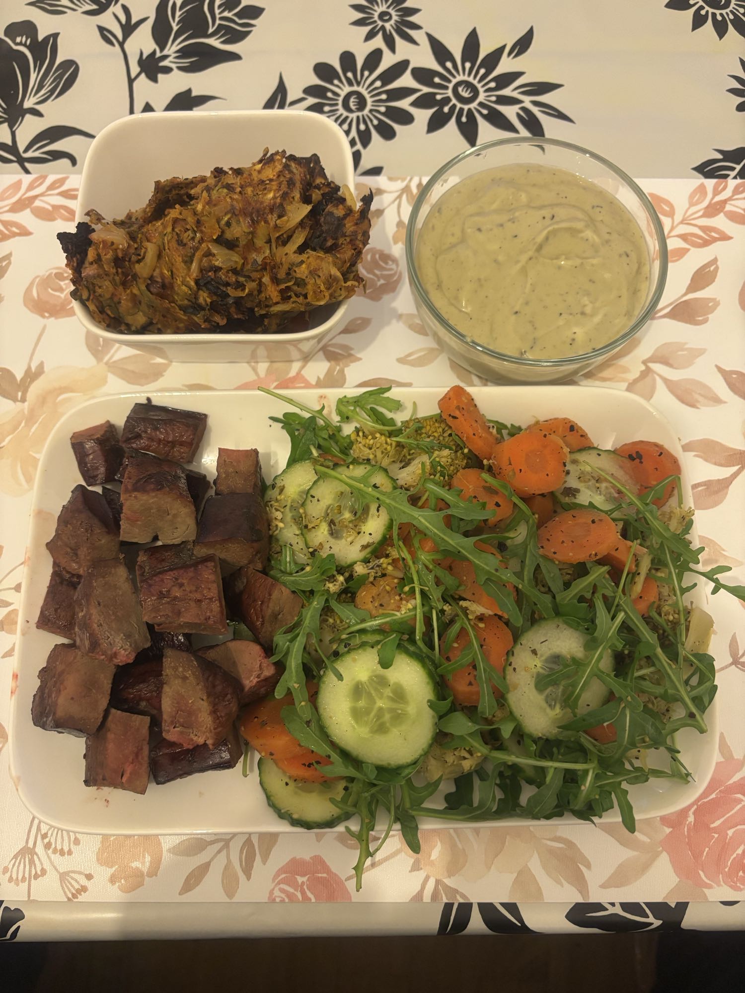 Salade et foie grillé