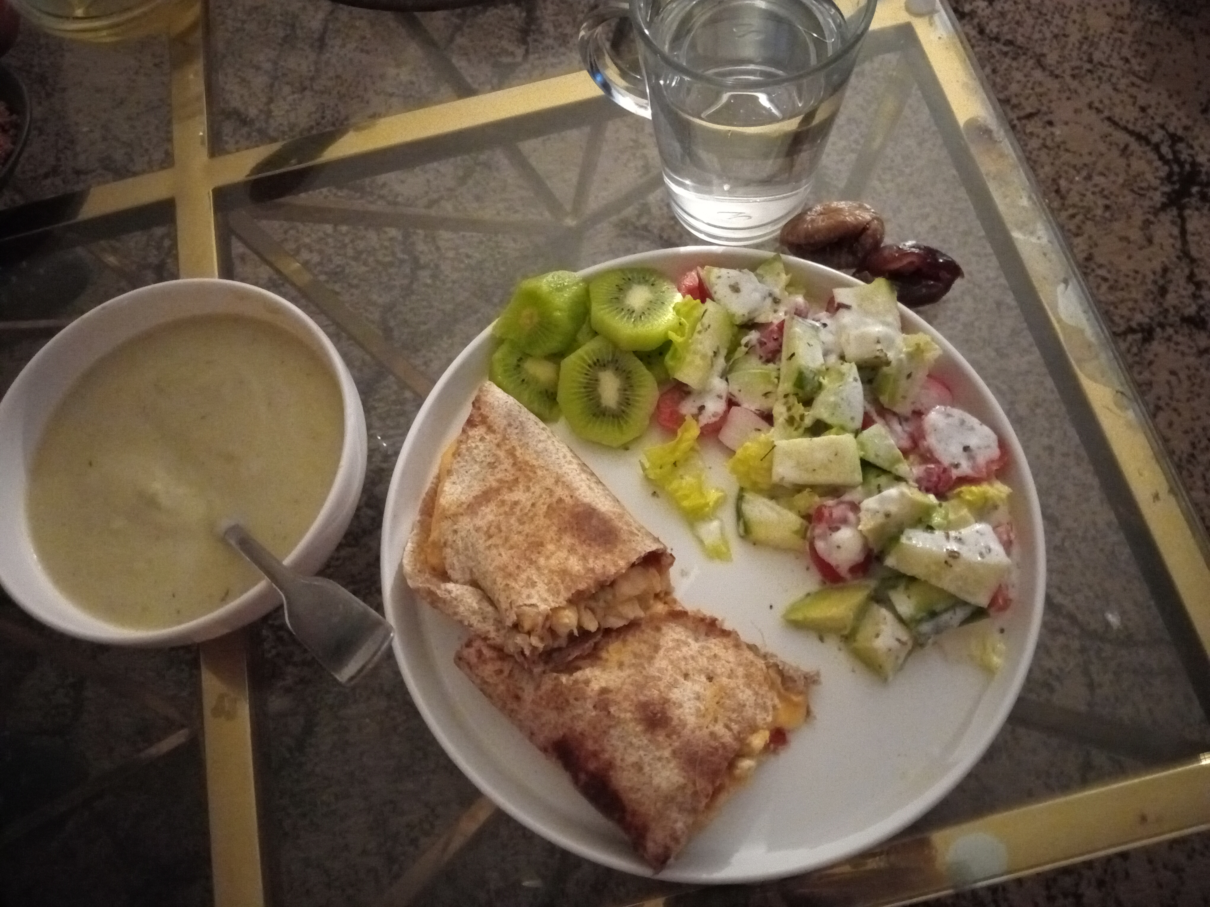 Wrap au poulet et salade