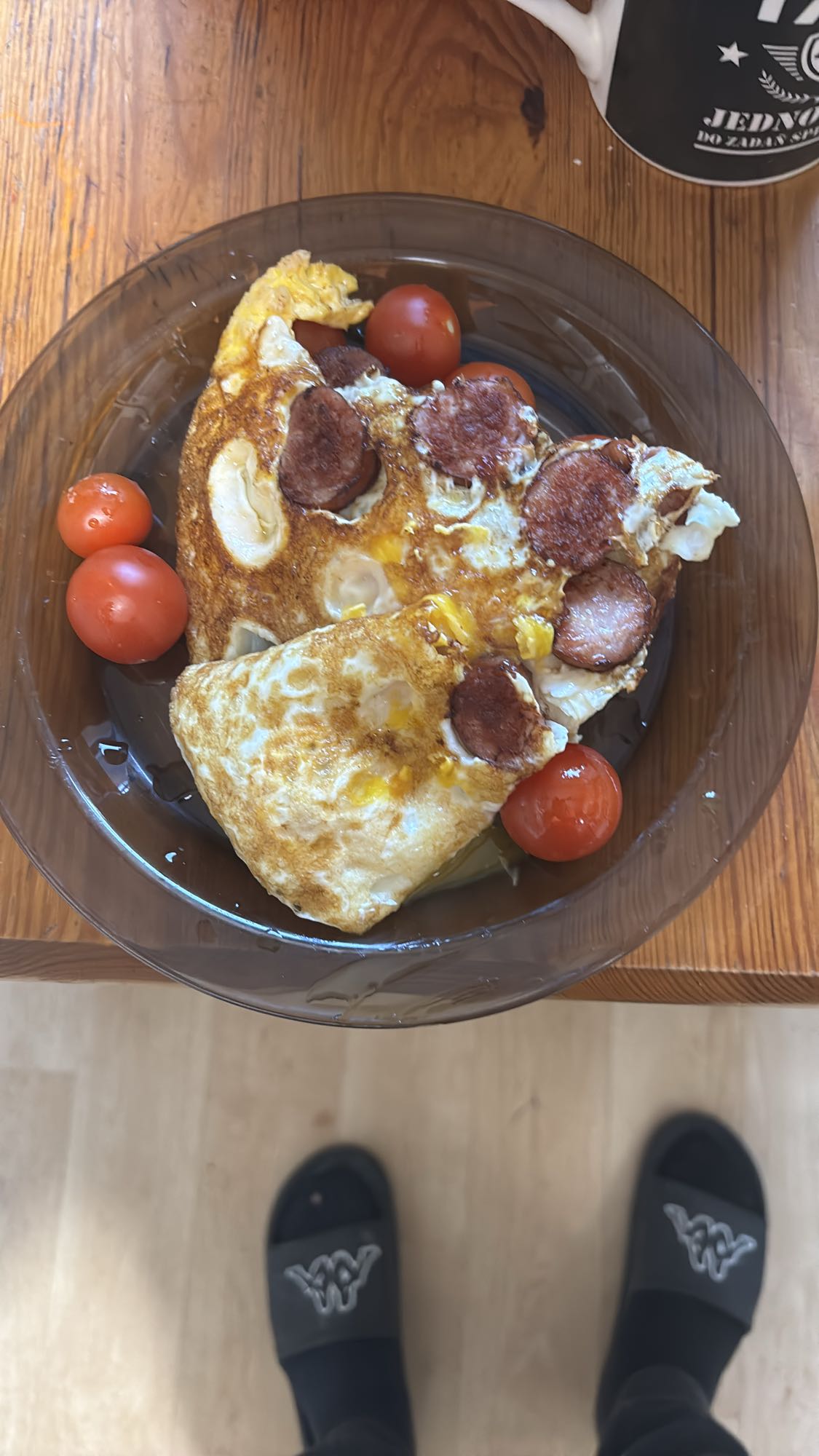 Omlet z kiełbasą