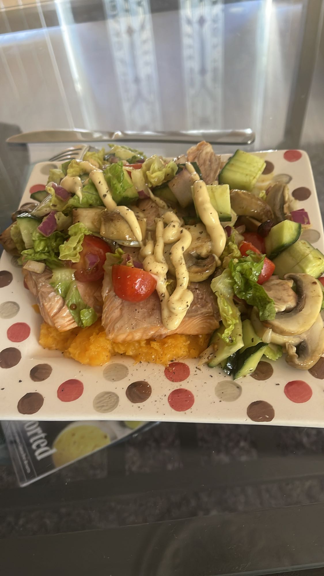 Salmon Salad with Mash