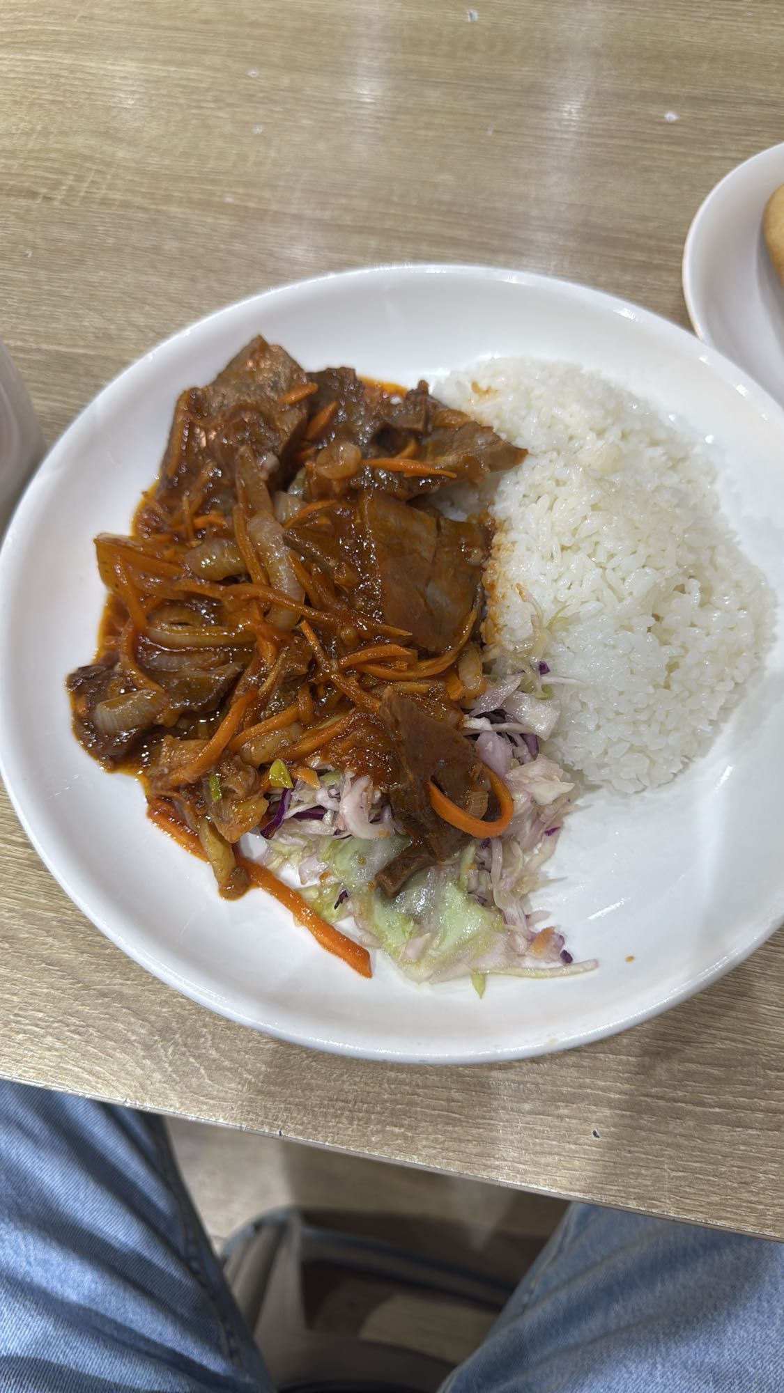 Beef with Rice and Salad