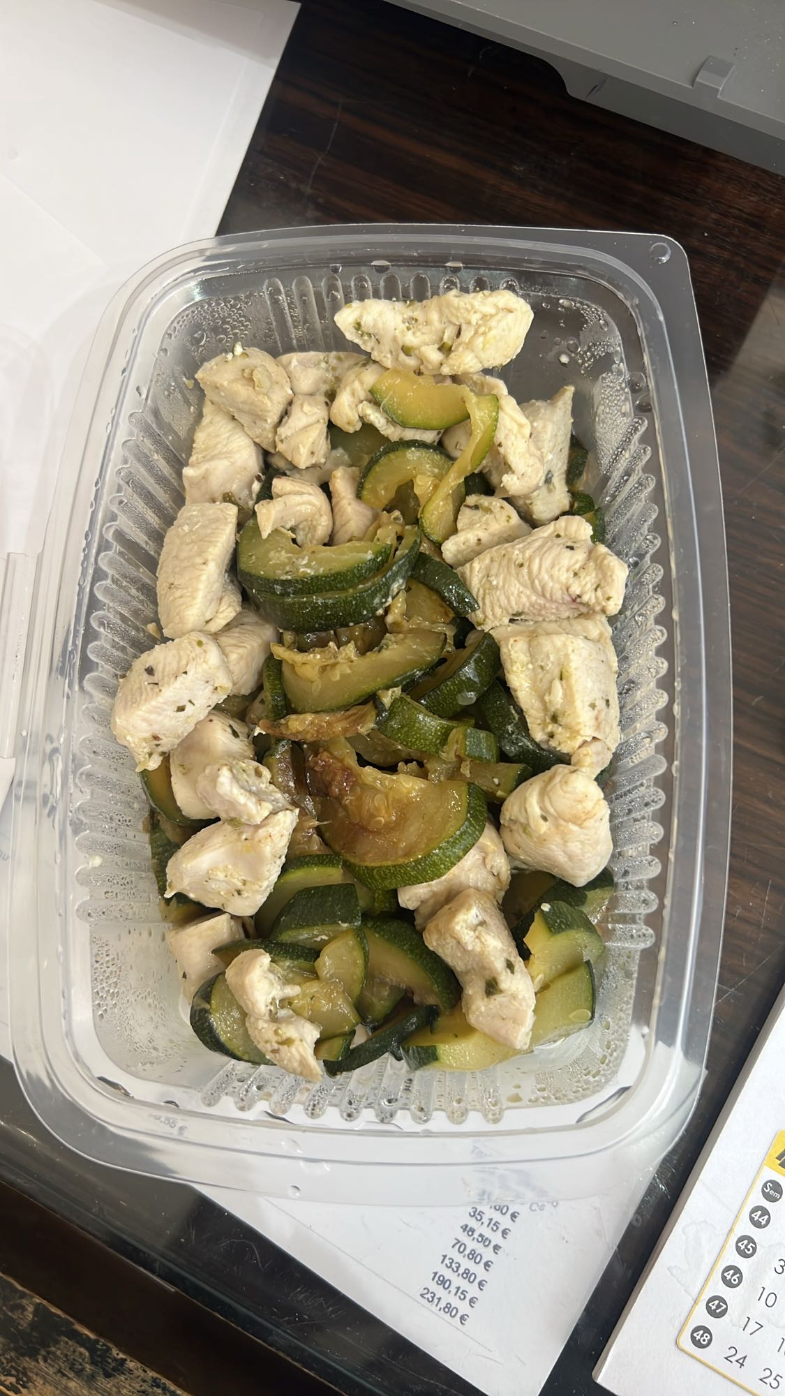 Poulet aux courgettes