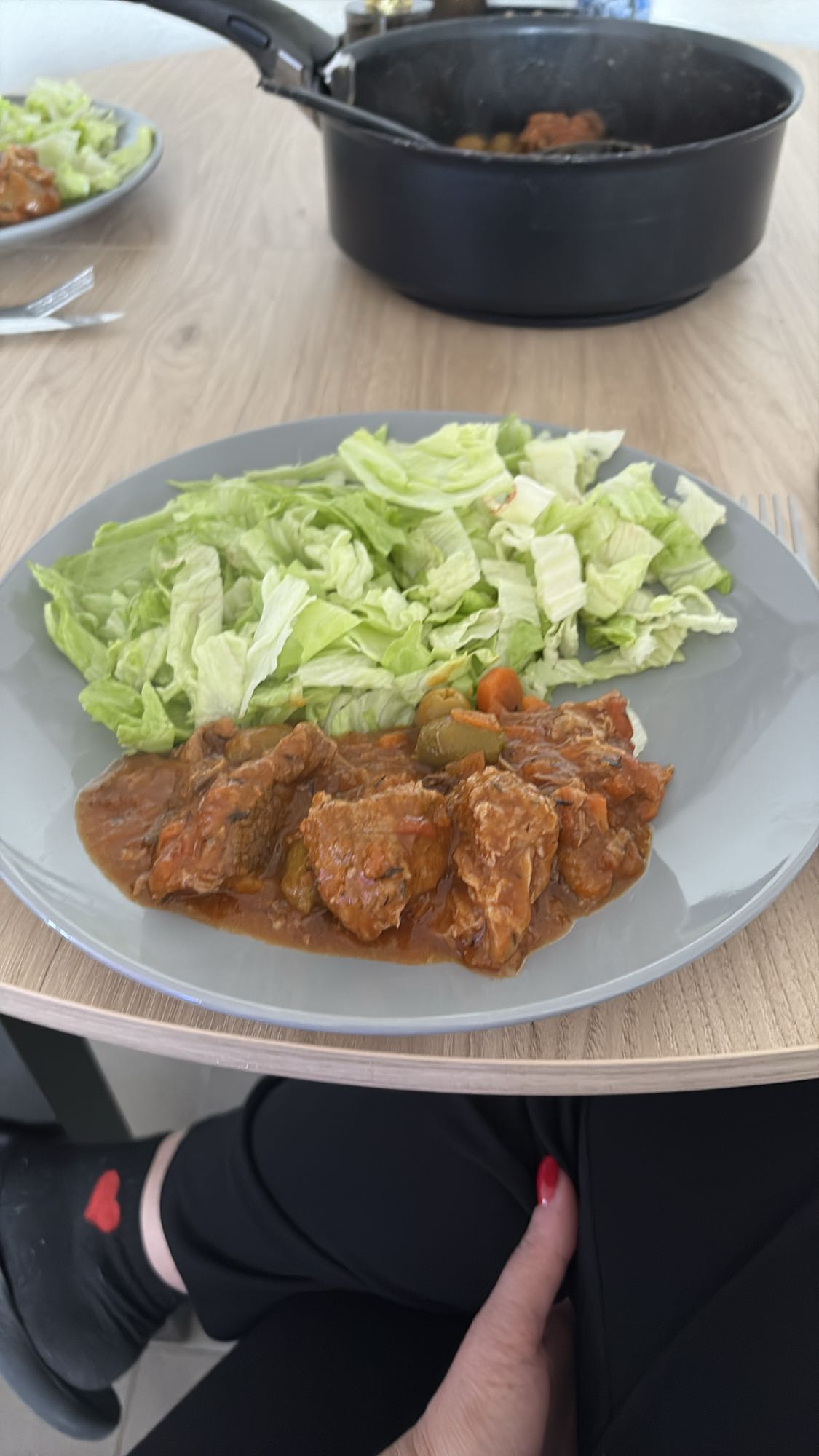 Bœuf mijoté avec salade