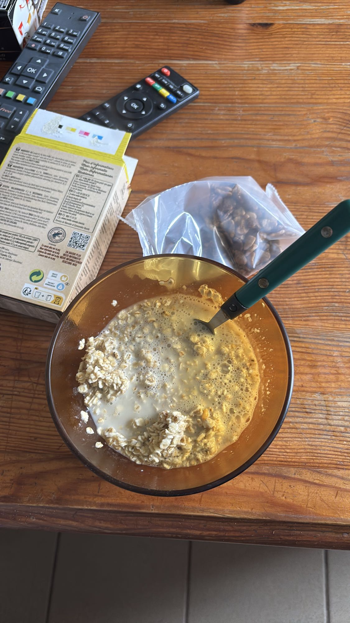 Flocons d'avoine au lait