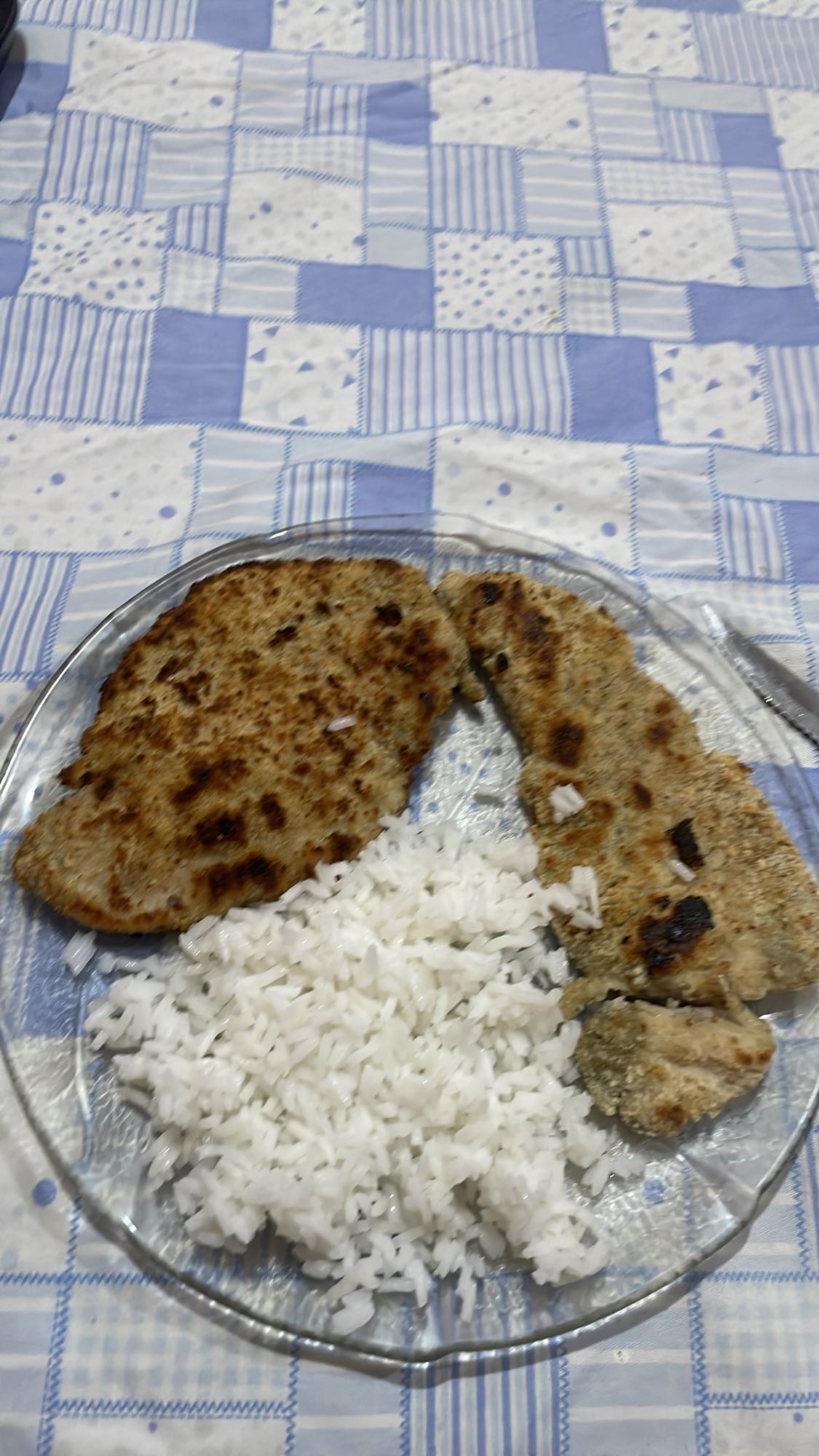 Milanesa con arroz