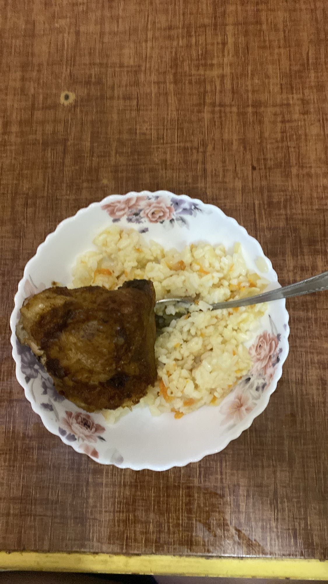 Жареная курица с рисом