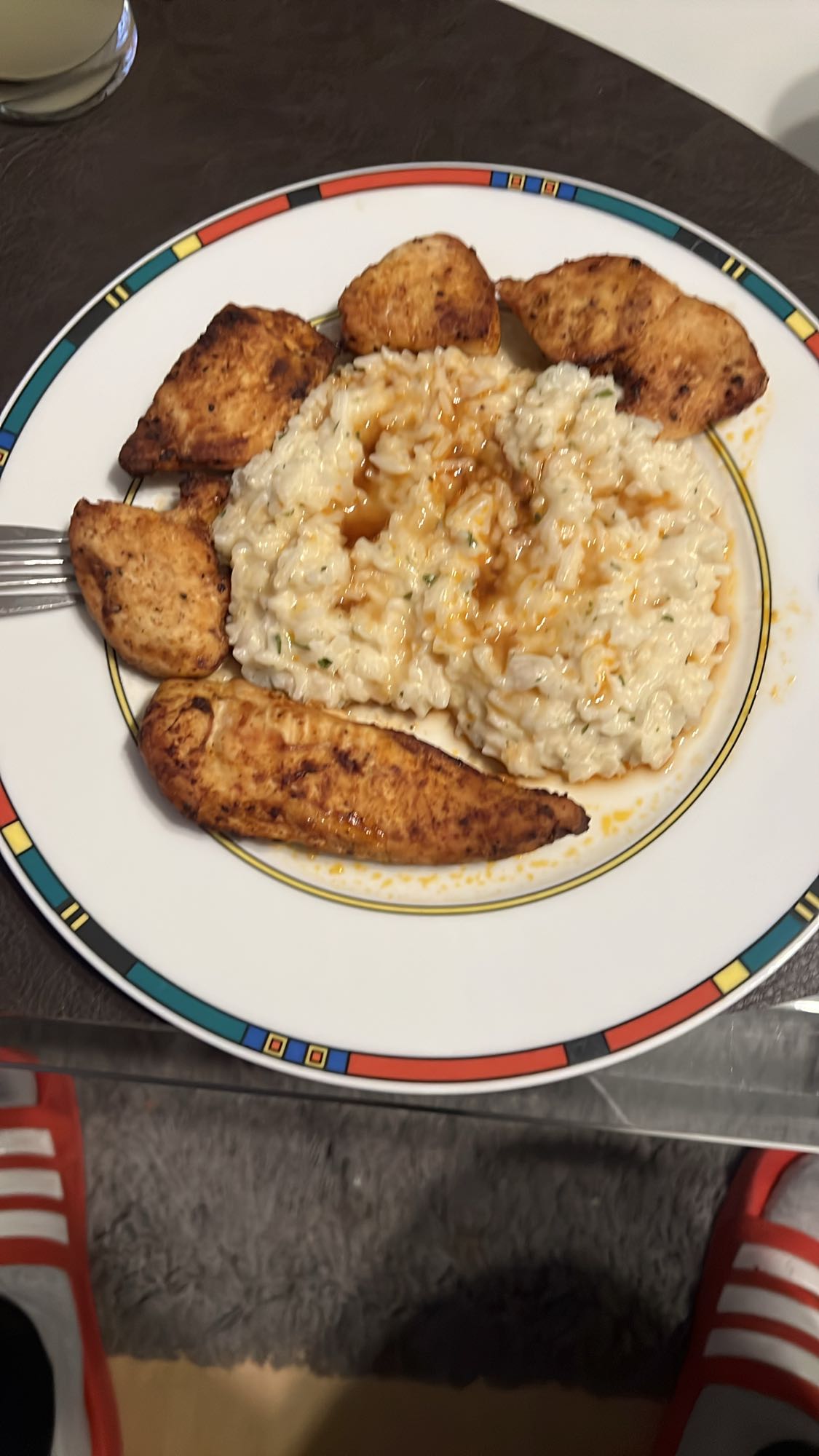 Hähnchen mit Risotto