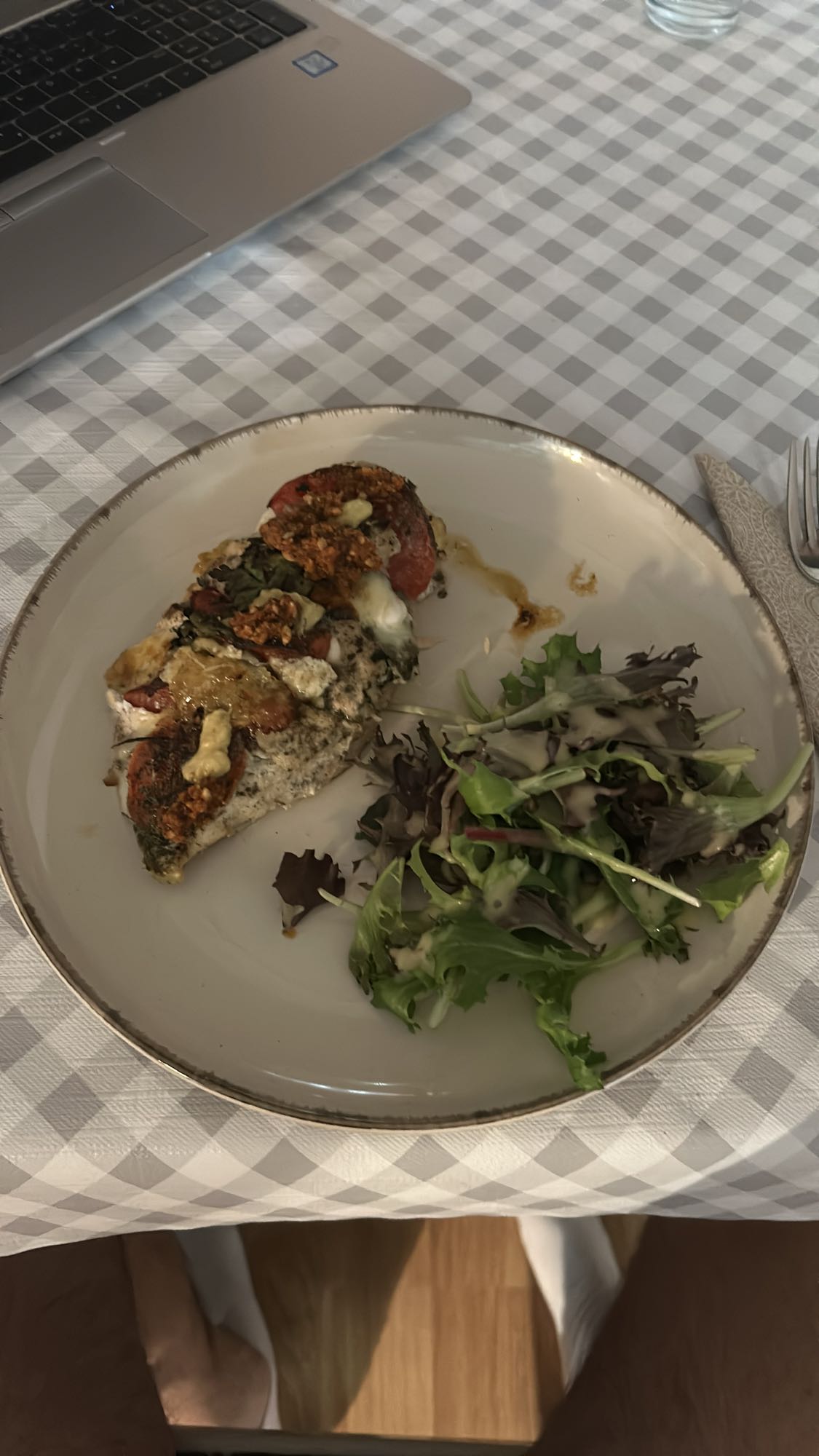 Baked Fish with Salad