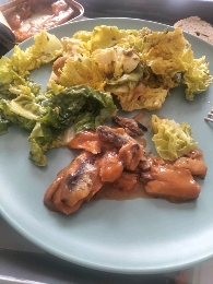 Poulet sauce champignons