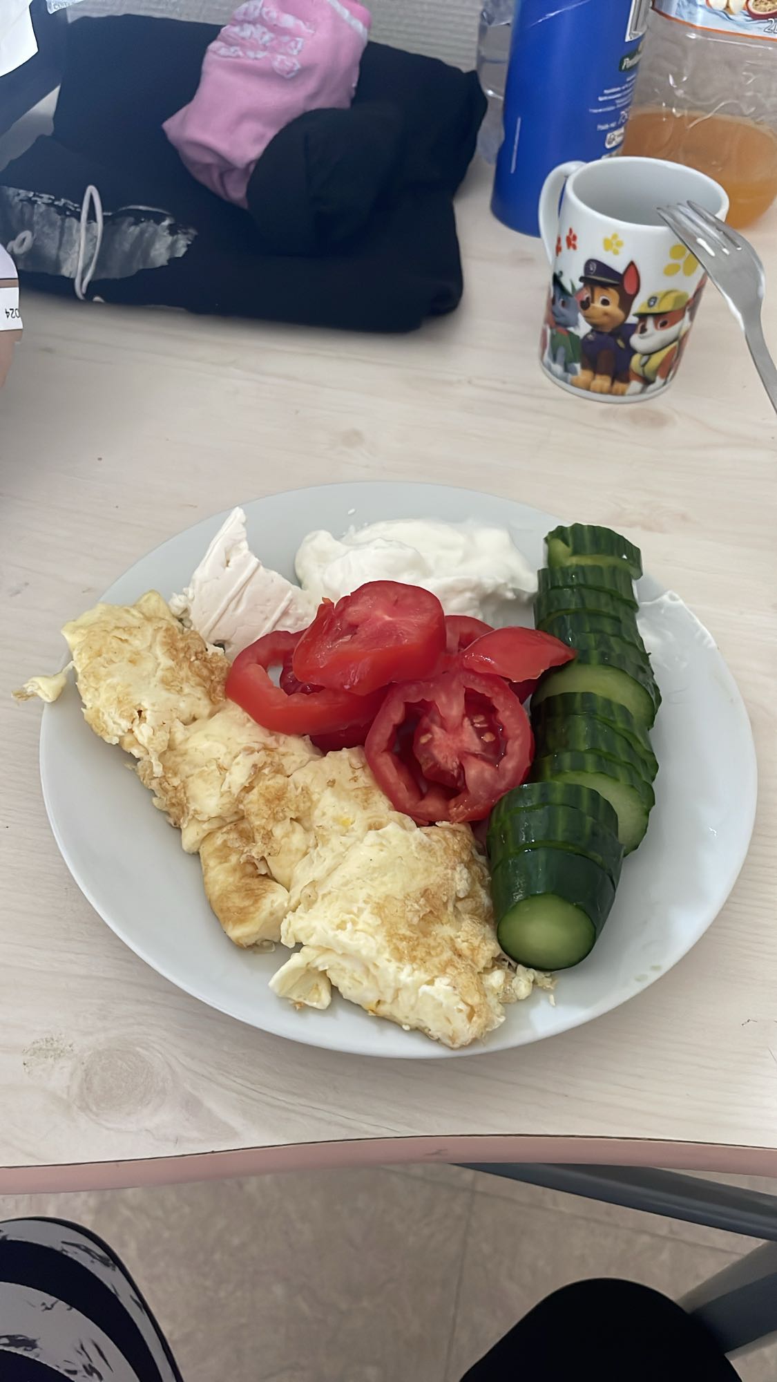 Omelette avec légumes