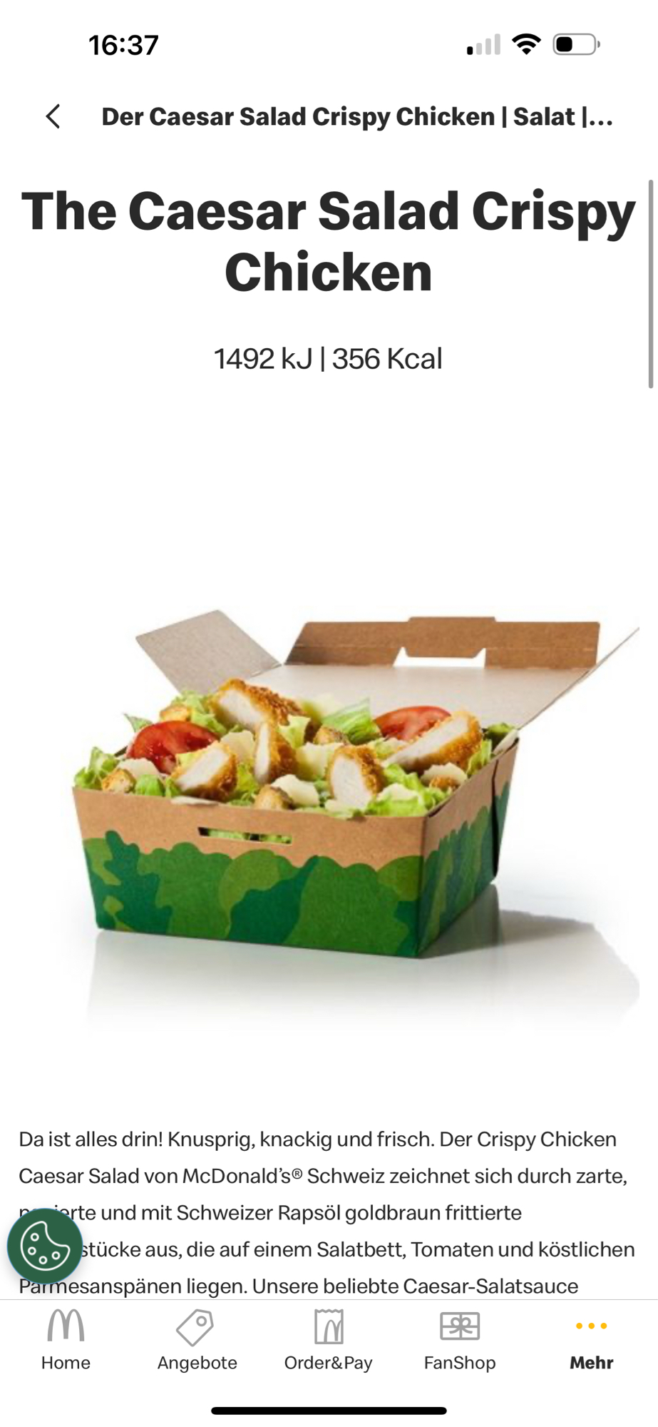 Caesar Salad Crispy Chicken