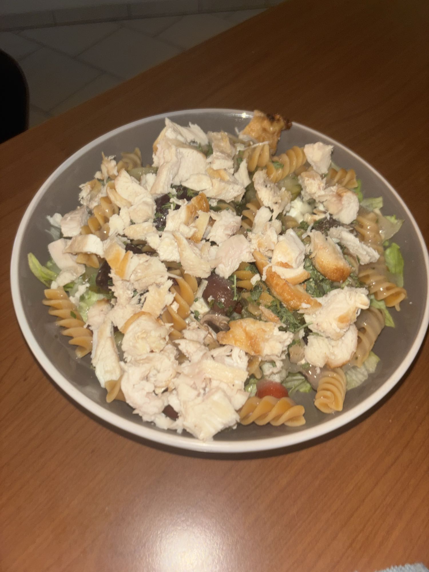 Salade de pâtes au poulet