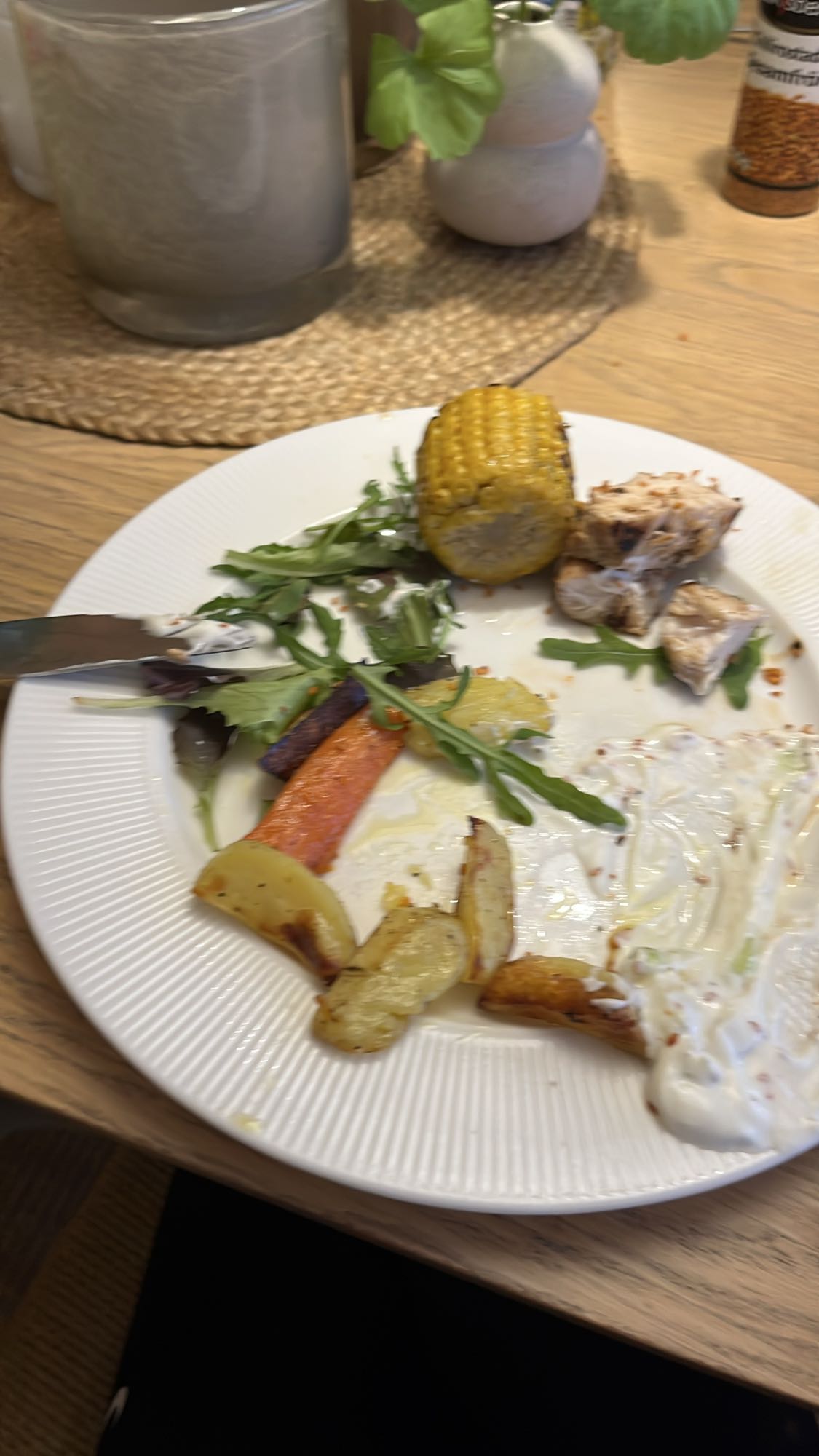 Grillad kyckling med grönsaker